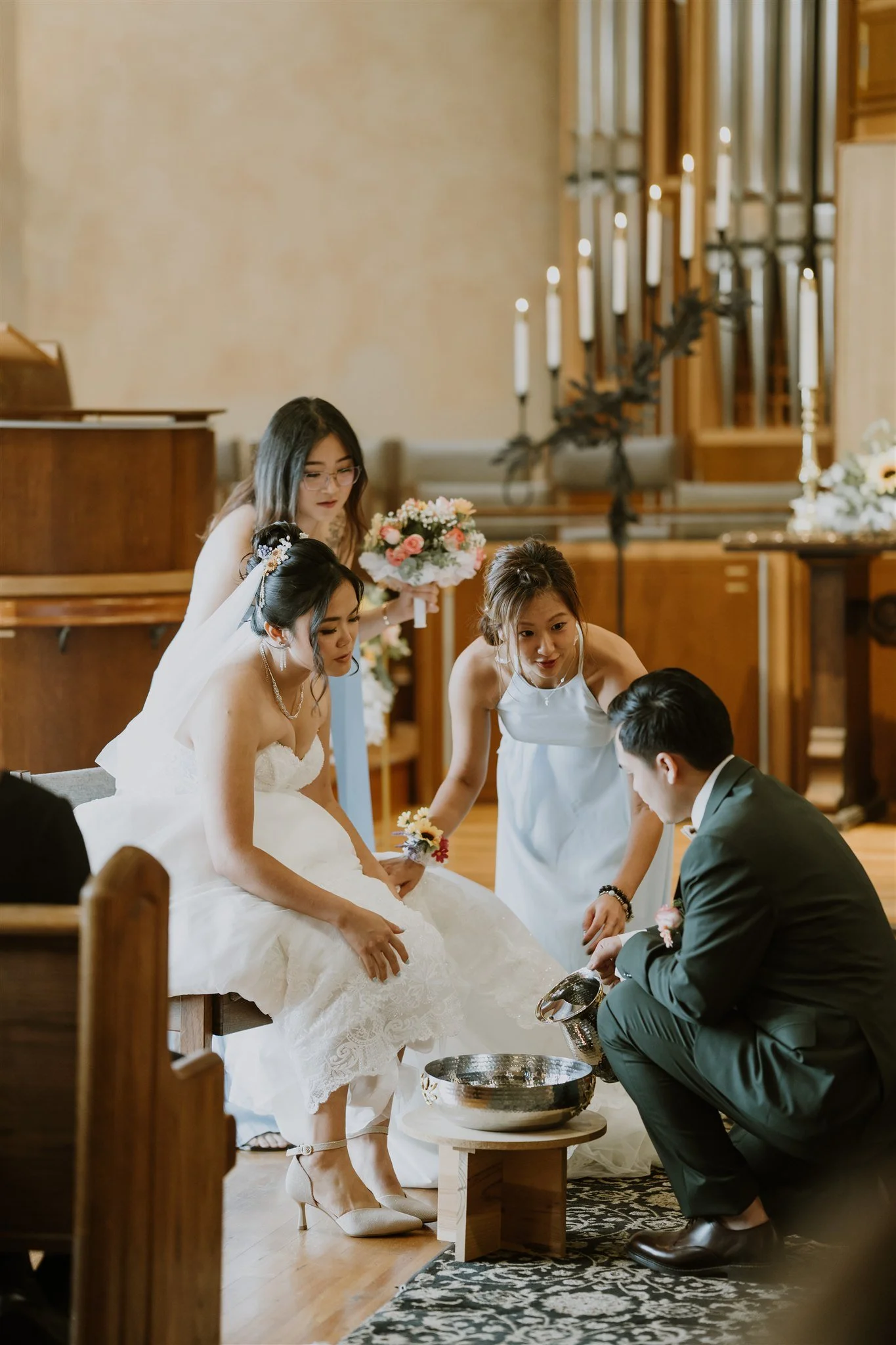 wedding ceremony at the neighborhood church