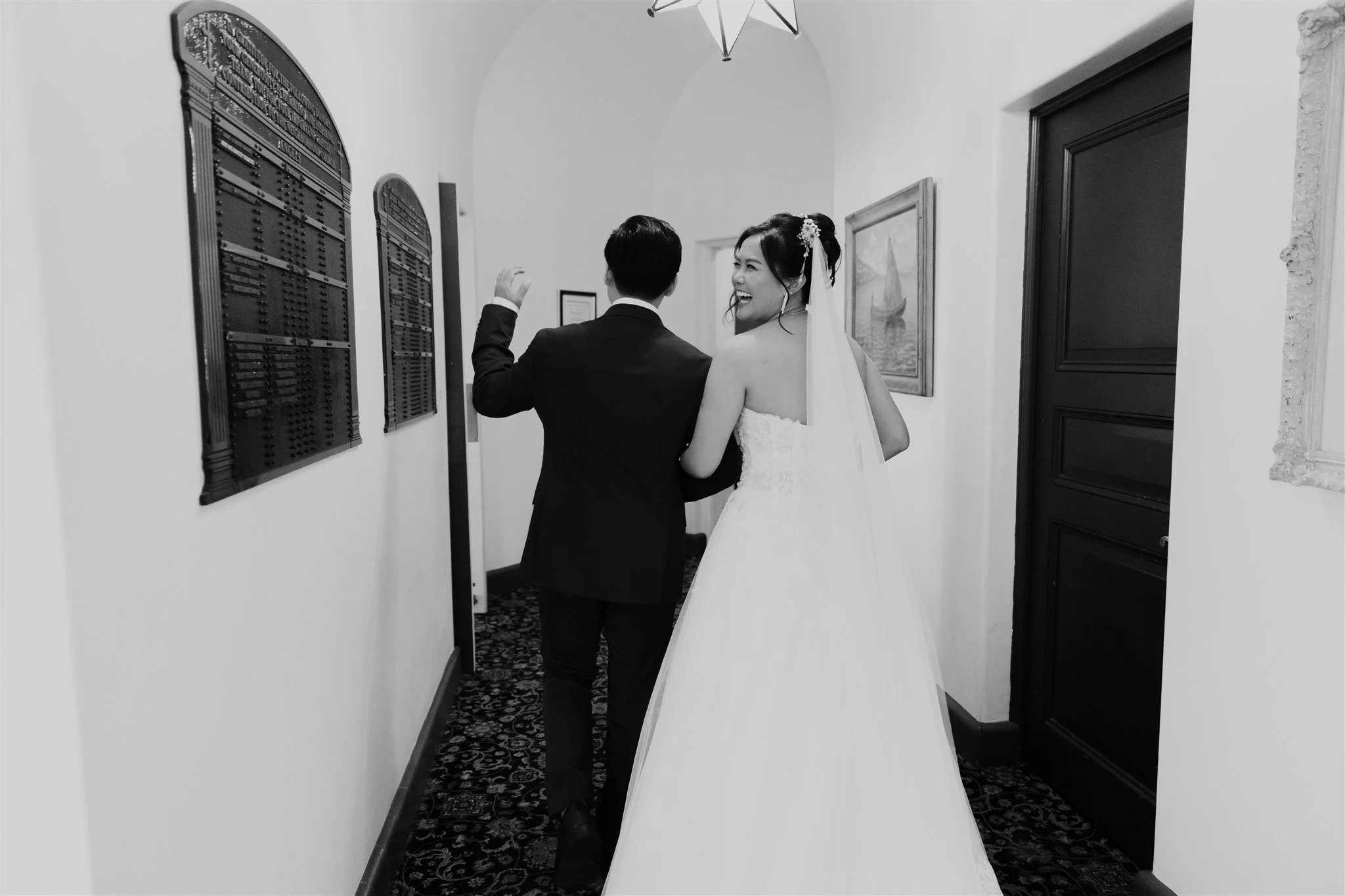 bride and groom location shoot on their wedding day at the neighborhood church