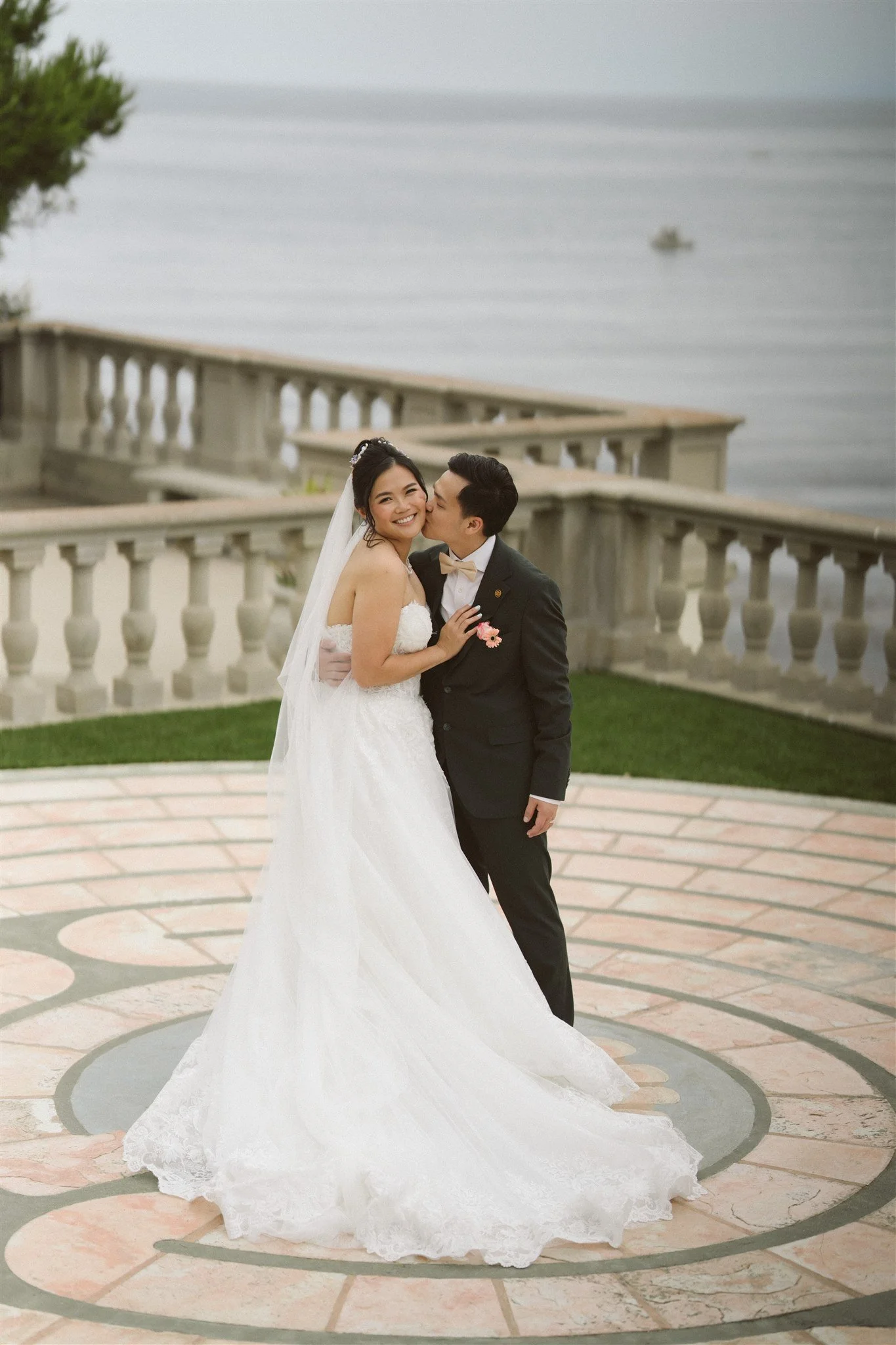 bride and groom location shoot on their wedding day at the neighborhood church