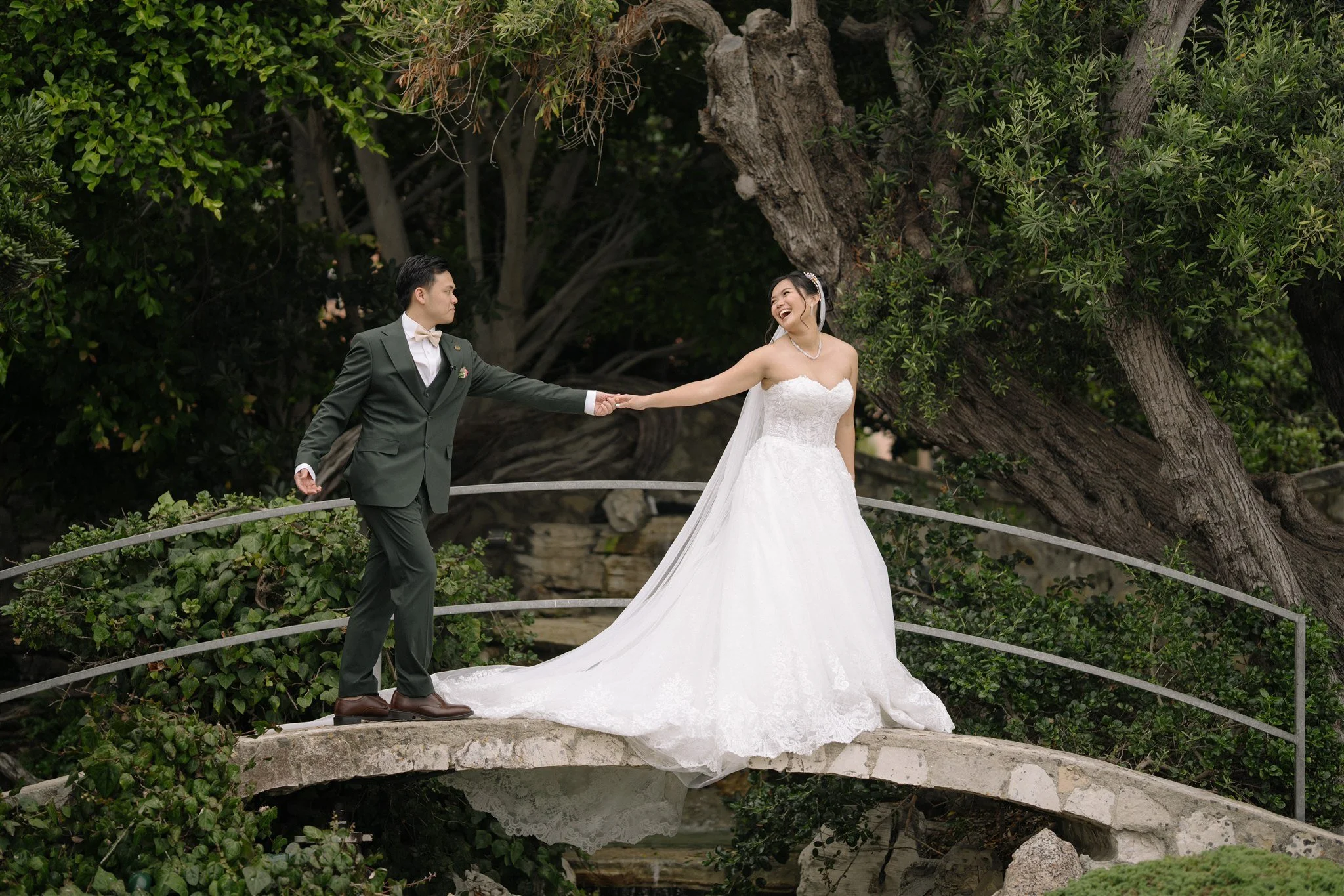 bride and groom location shoot on their wedding day at the neighborhood church