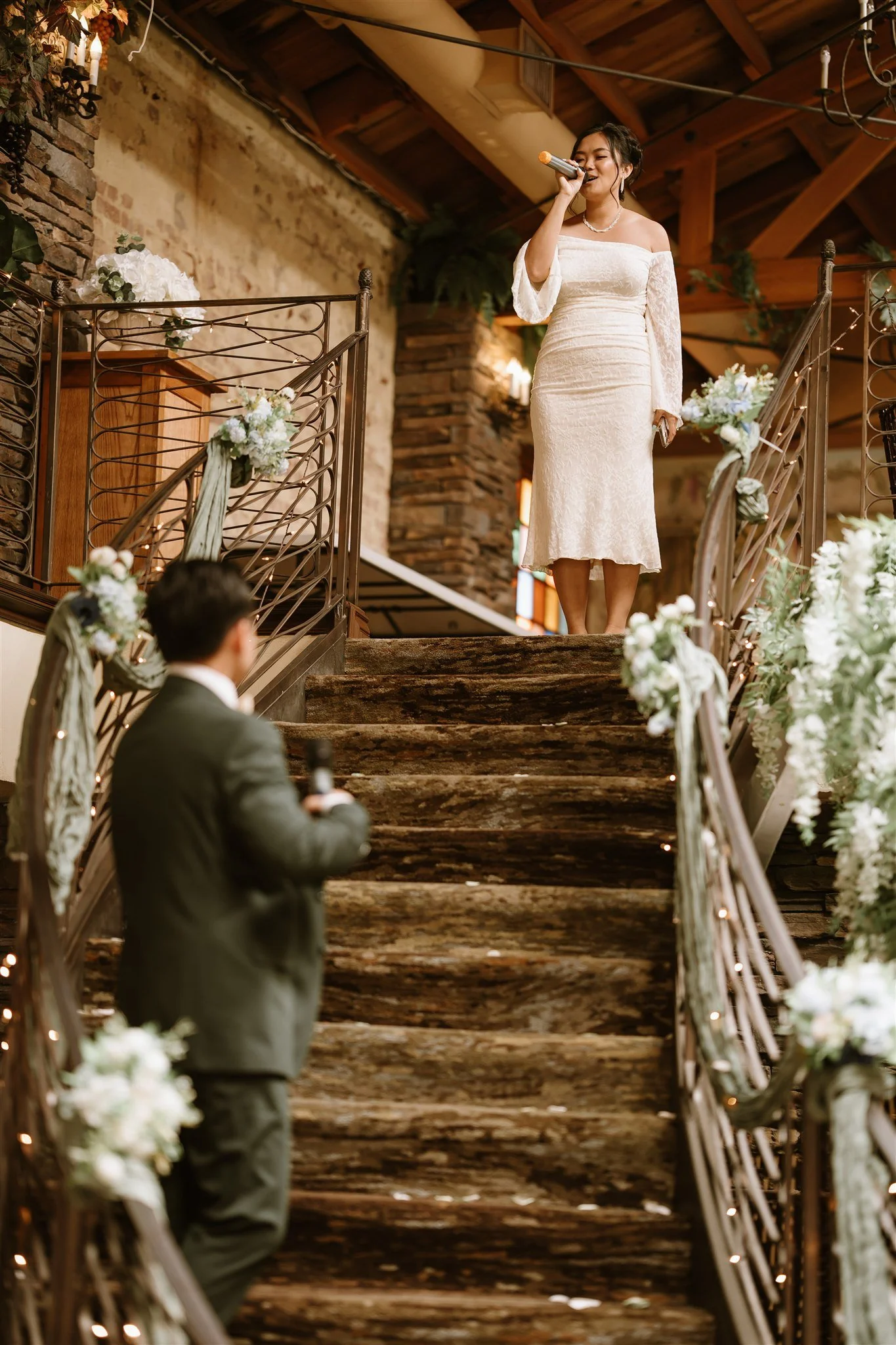 wedding reception at the neighborhood church