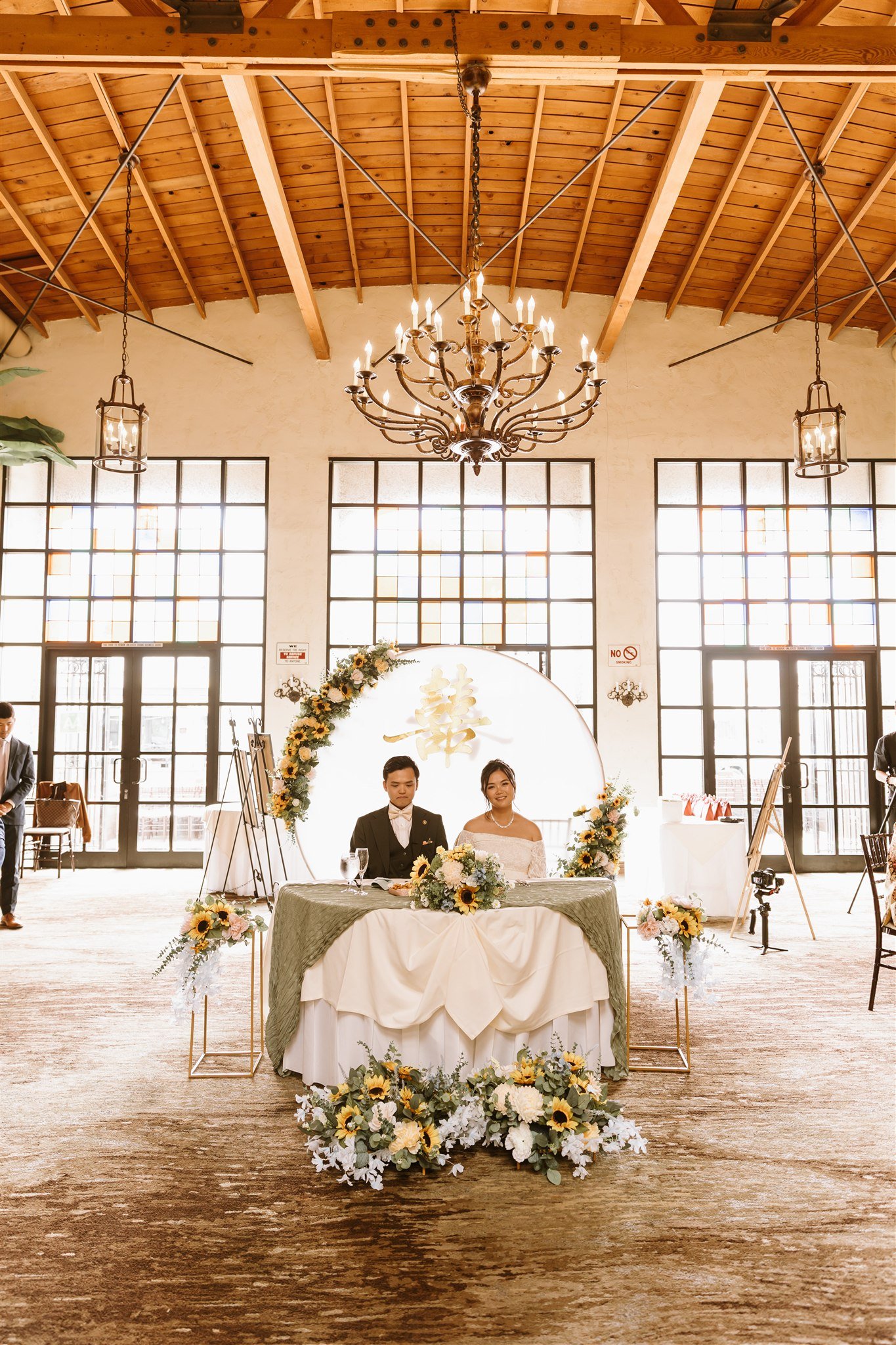 wedding reception at the neighborhood church