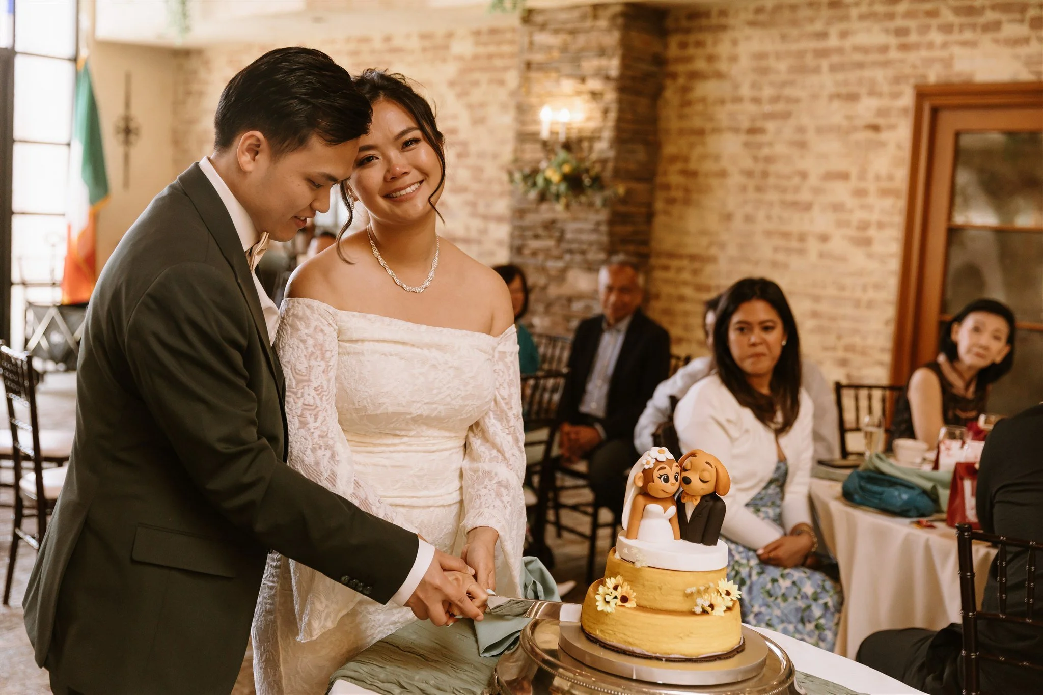 wedding reception at the neighborhood church