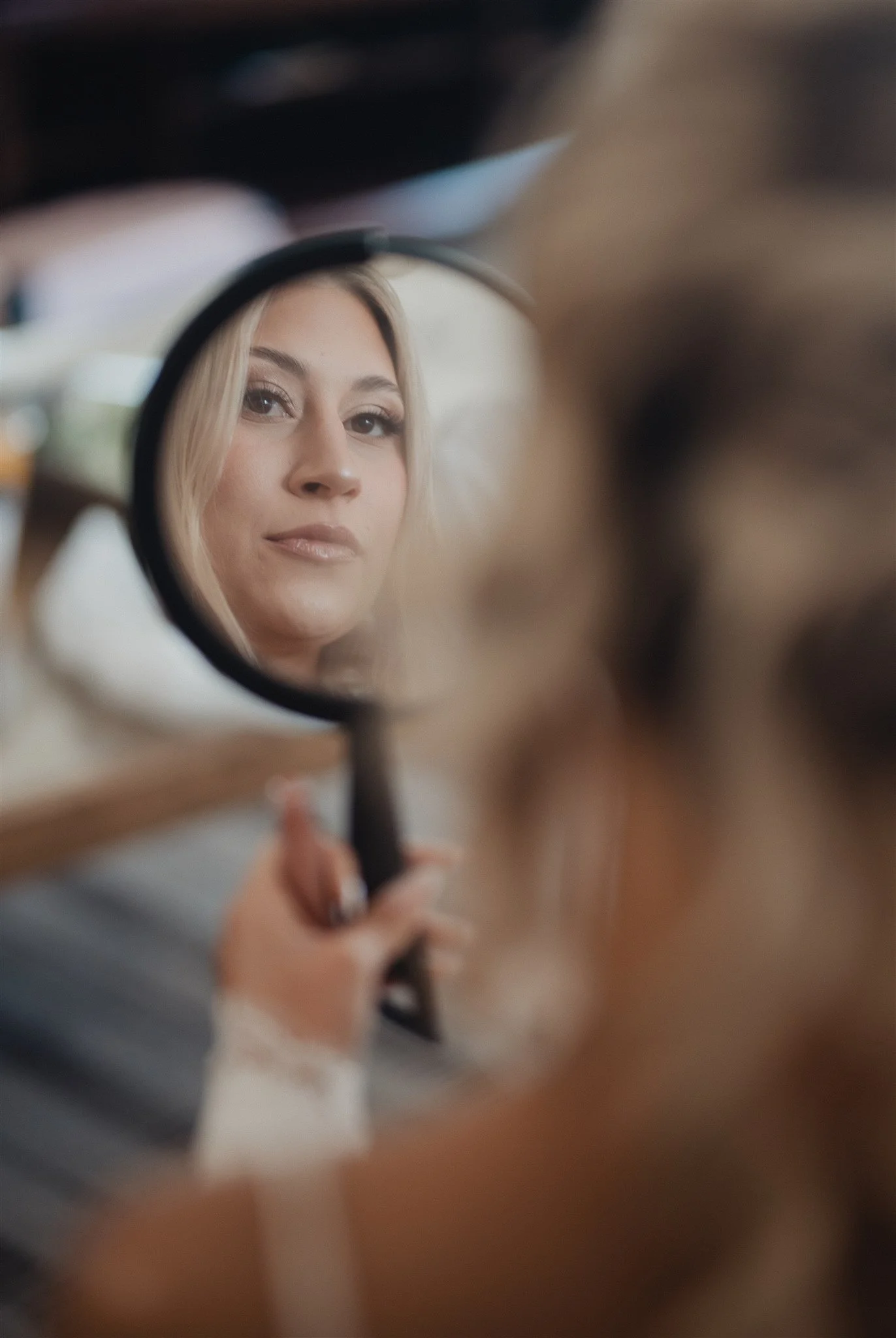 bride getting ready for her wedding day at DoubleTree in San Pedro