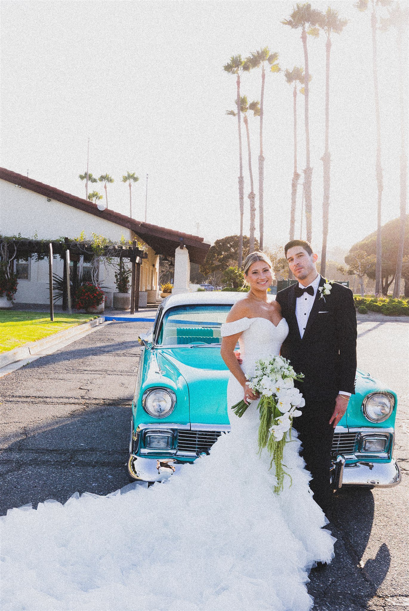 bride and groom portraits on their wedding day at DoubleTree San Pedro