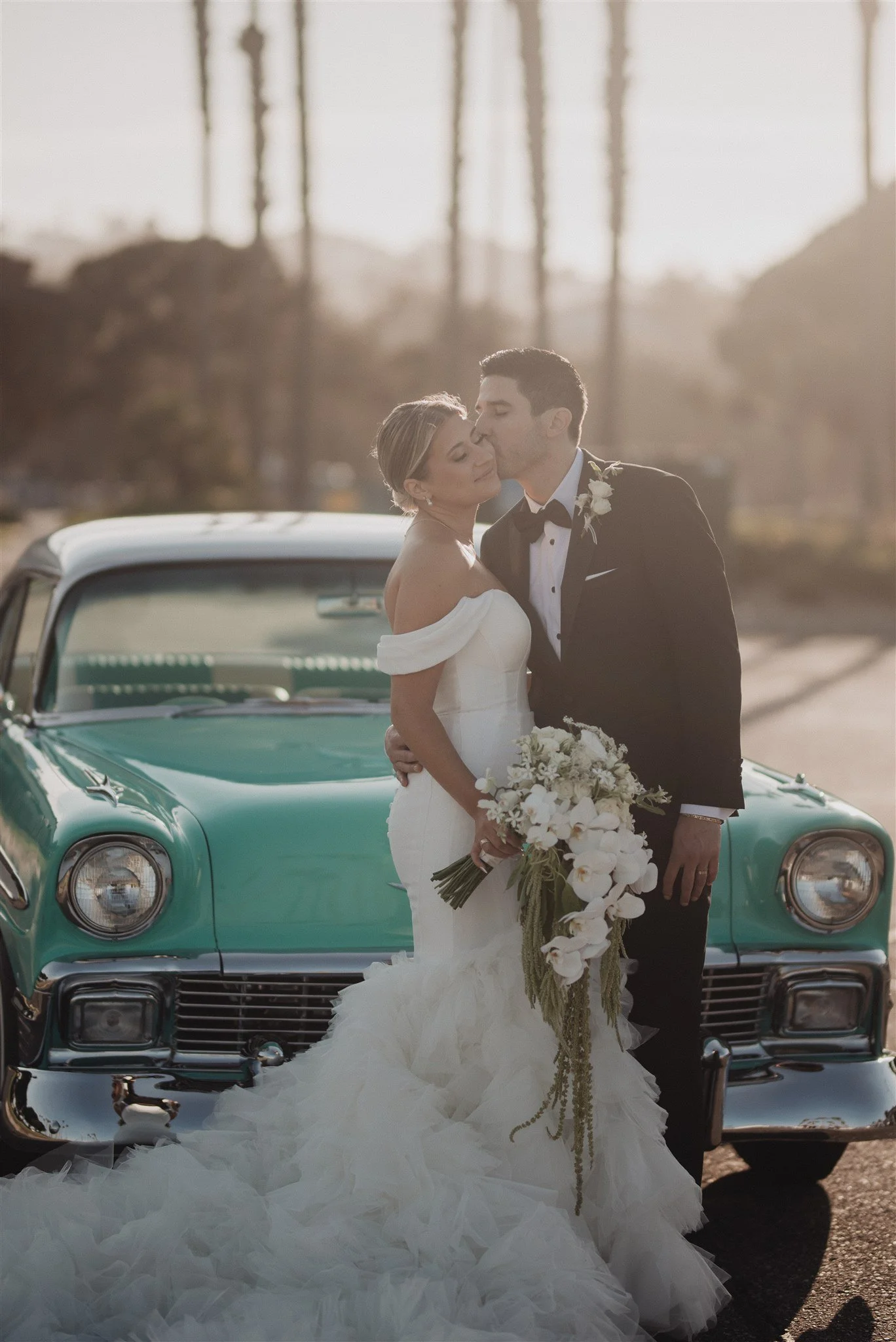 bride and groom portraits on their wedding day at DoubleTree San Pedro