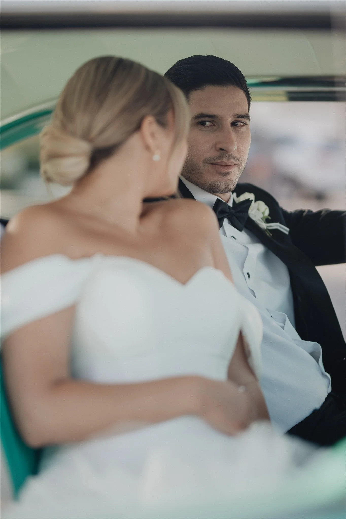 bride and groom portraits on their wedding day at DoubleTree San Pedro