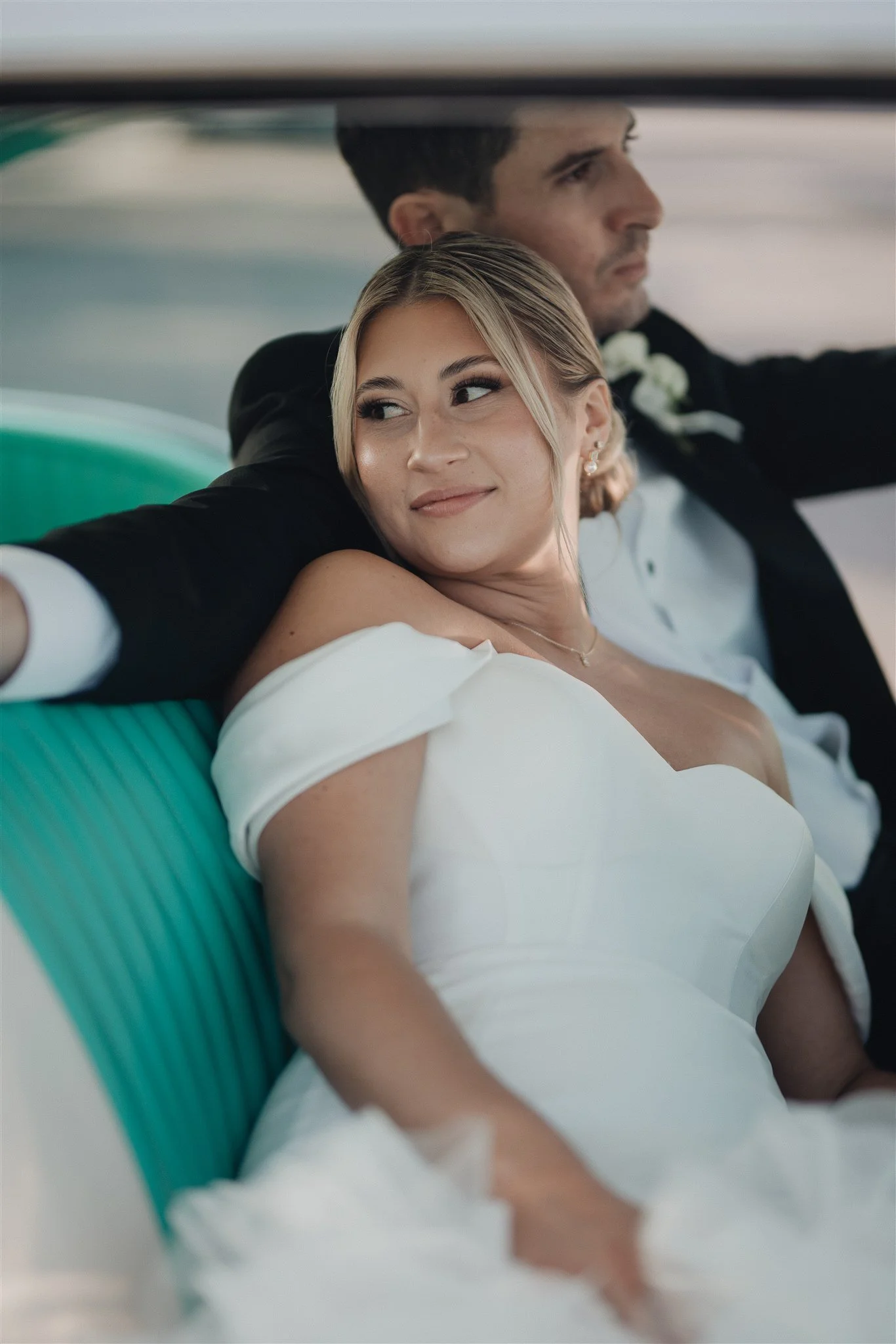 bride and groom portraits on their wedding day at DoubleTree San Pedro