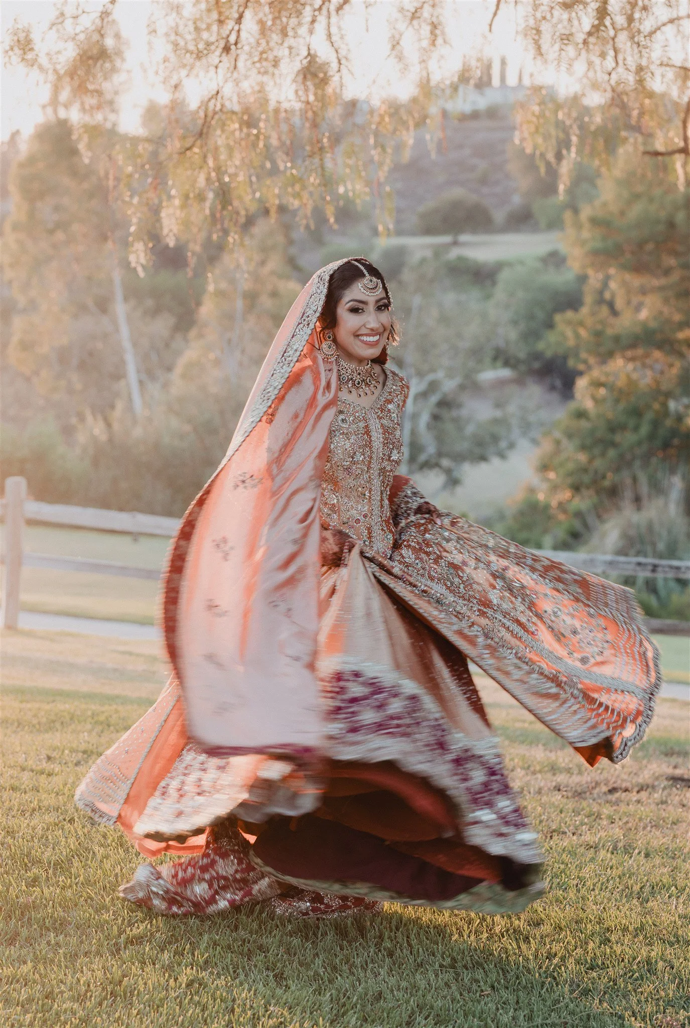 bride and groom location shoot on their wedding day at anaheim hills golf course