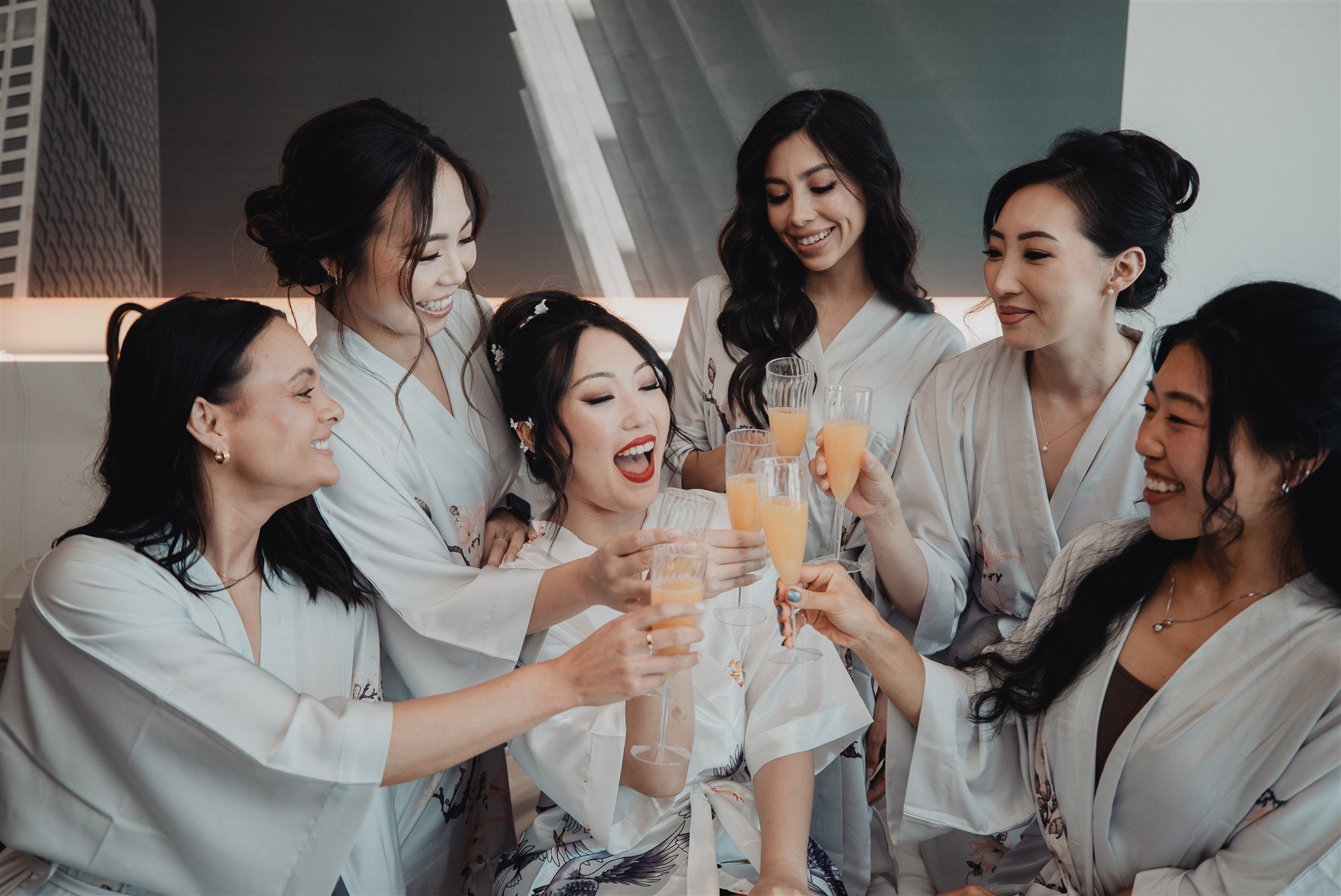 bride getting ready for her wedding day at alexandria ballrooms