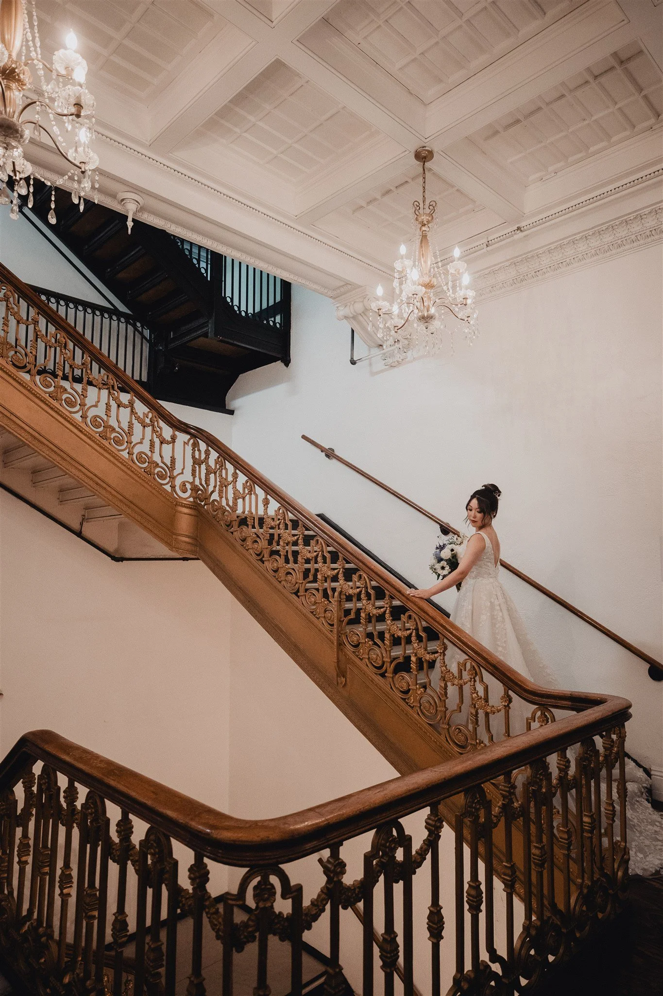 bride and groom location shoot at alexandria ballrooms