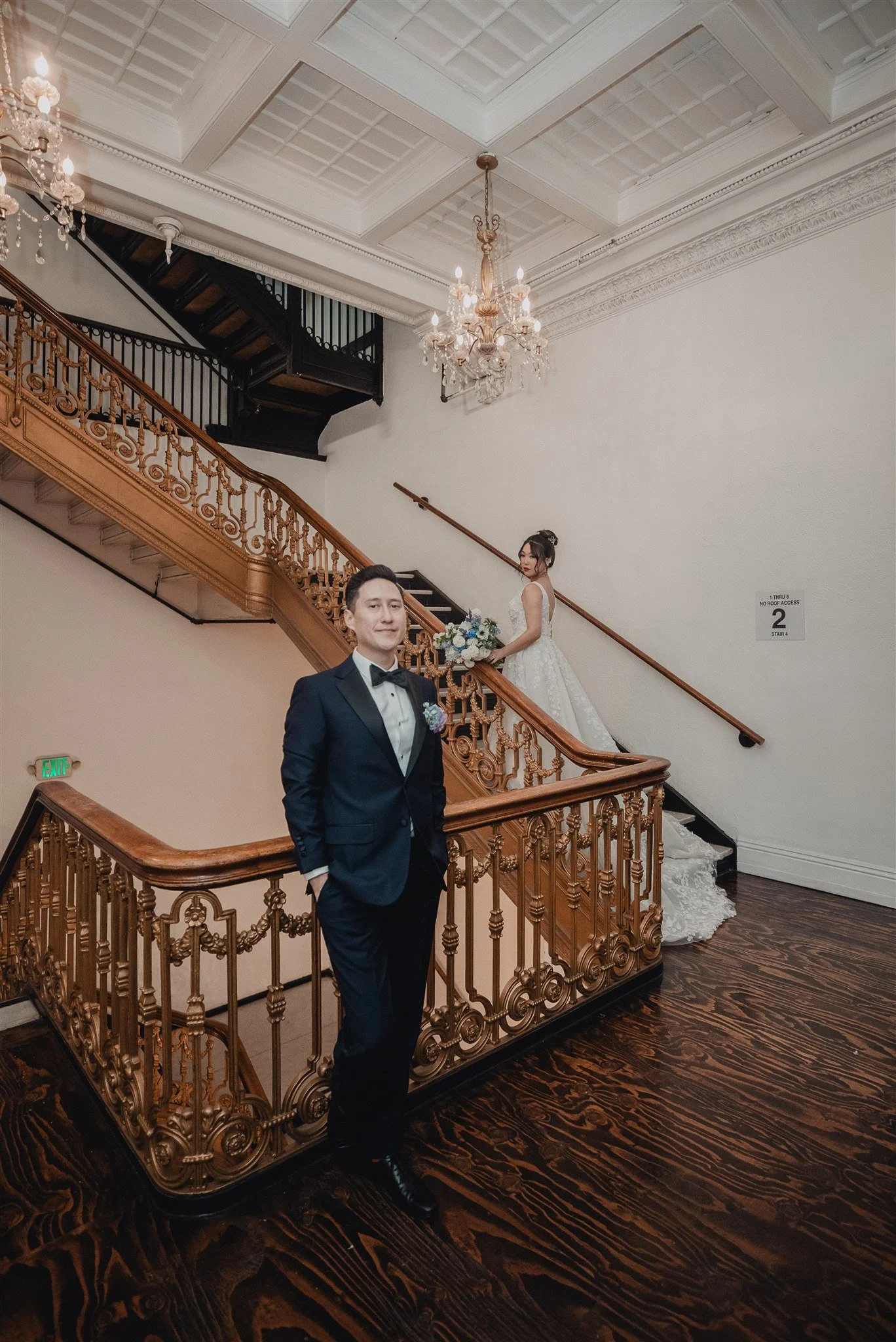 bride and groom location shoot at alexandria ballrooms