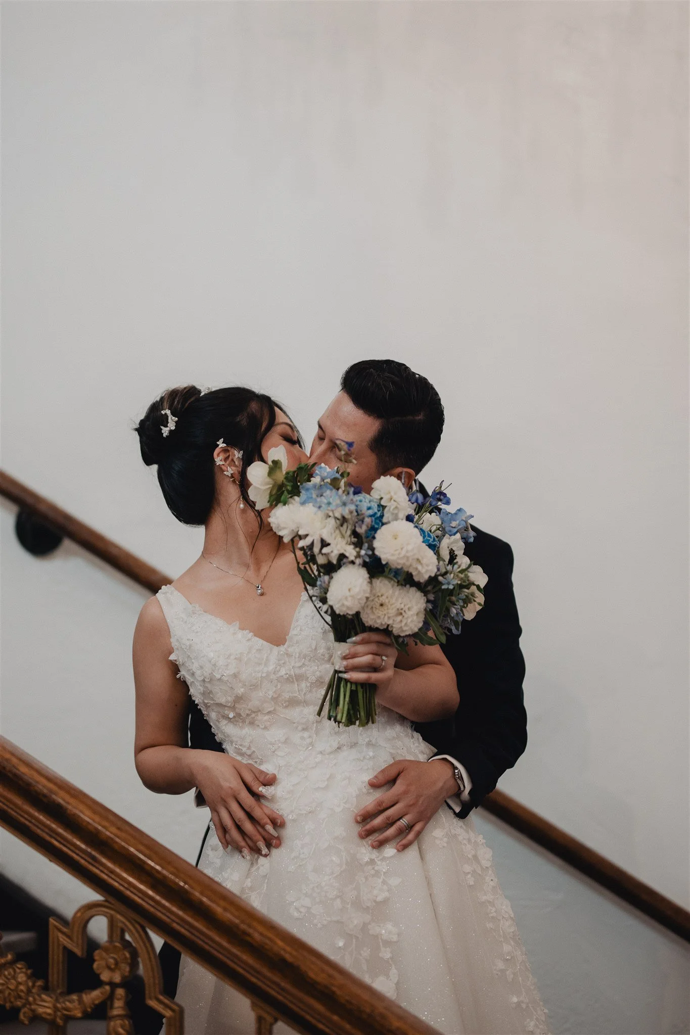 bride and groom location shoot at alexandria ballrooms