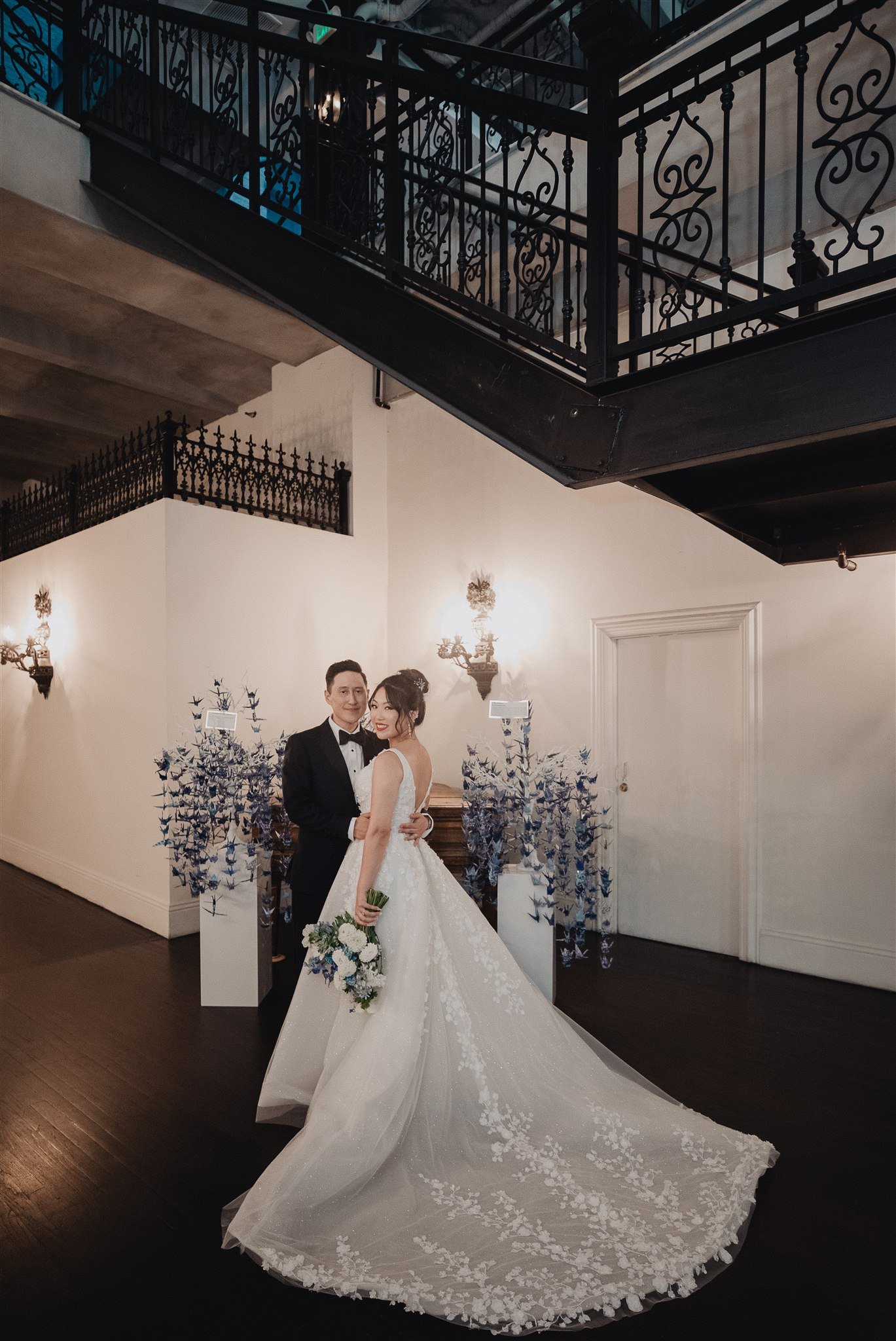 bride and groom location shoot at alexandria ballrooms
