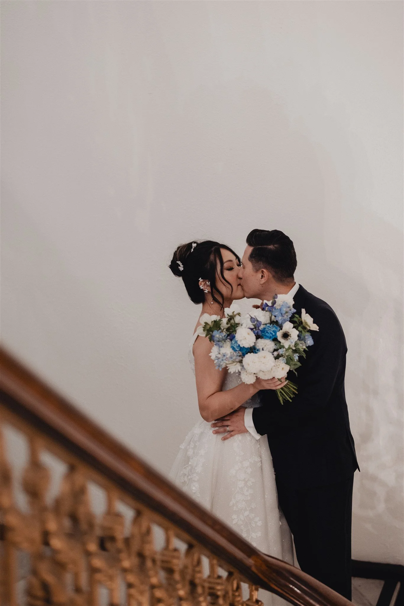 bride and groom location shoot at alexandria ballrooms