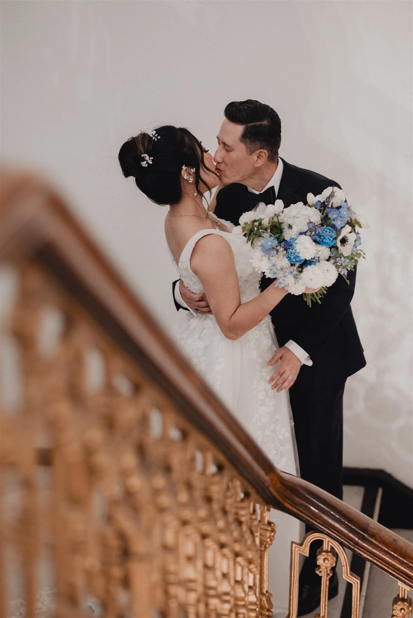 bride and groom location shoot at alexandria ballrooms