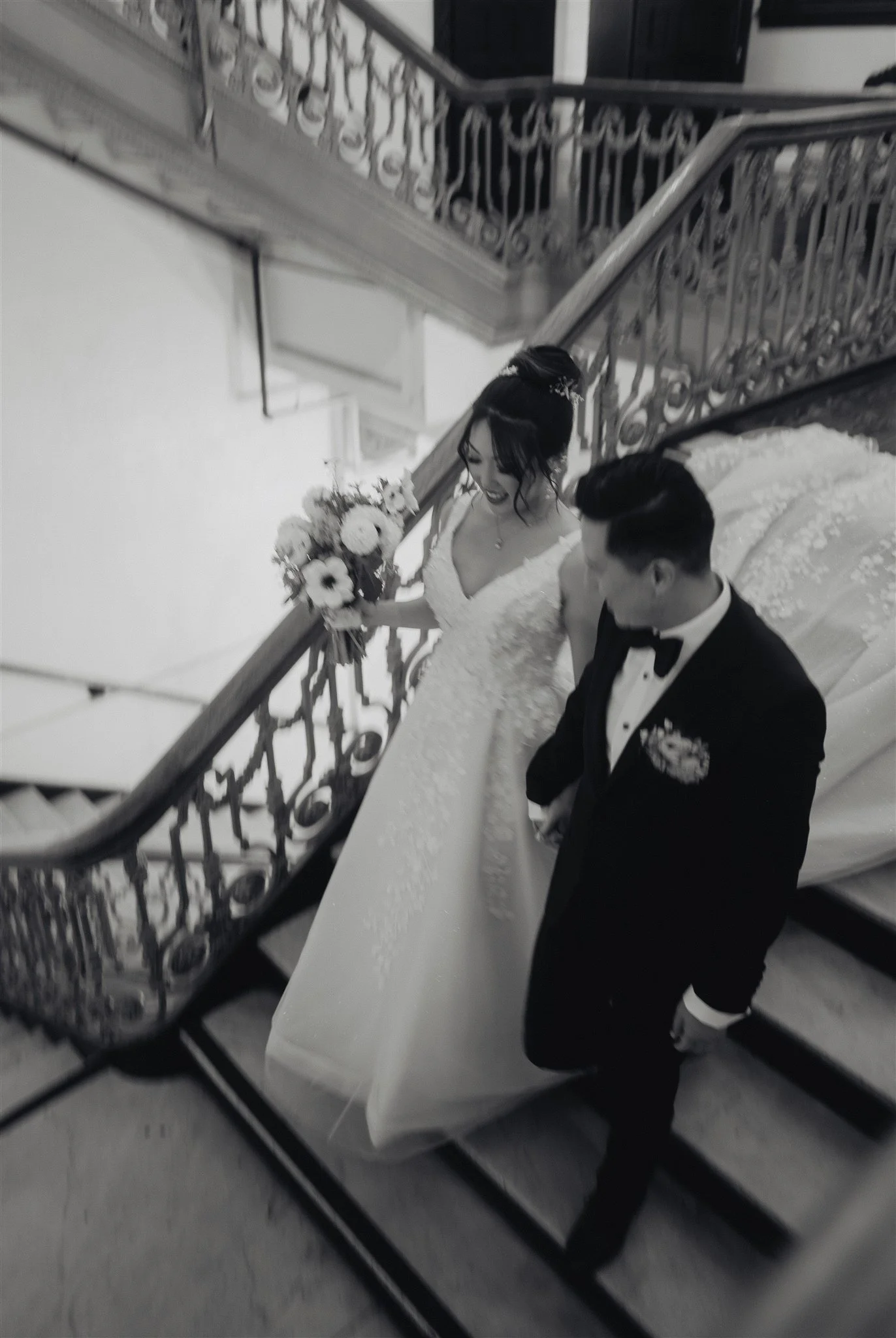 bride and groom location shoot at alexandria ballrooms