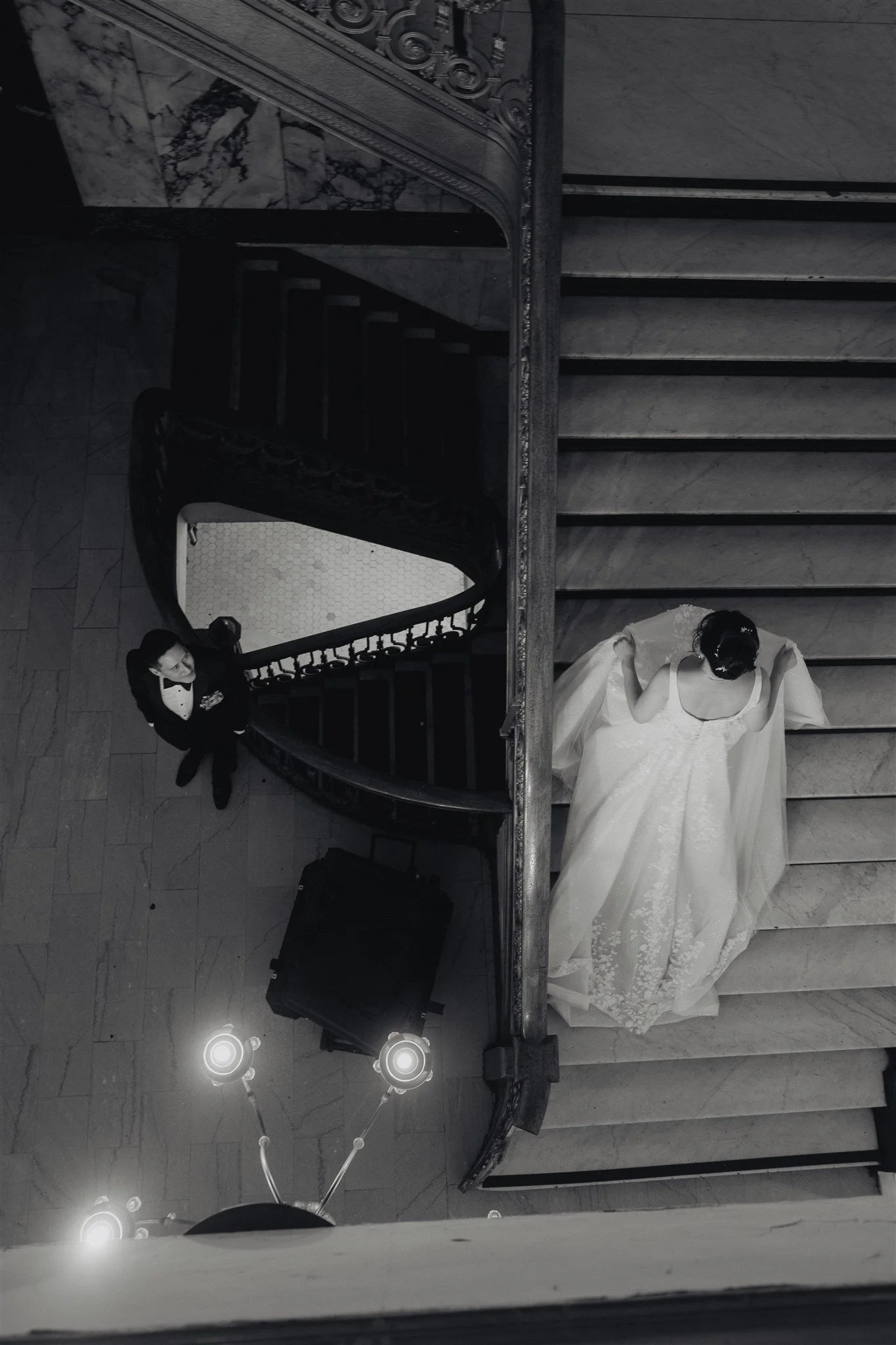 bride and groom location shoot at alexandria ballrooms