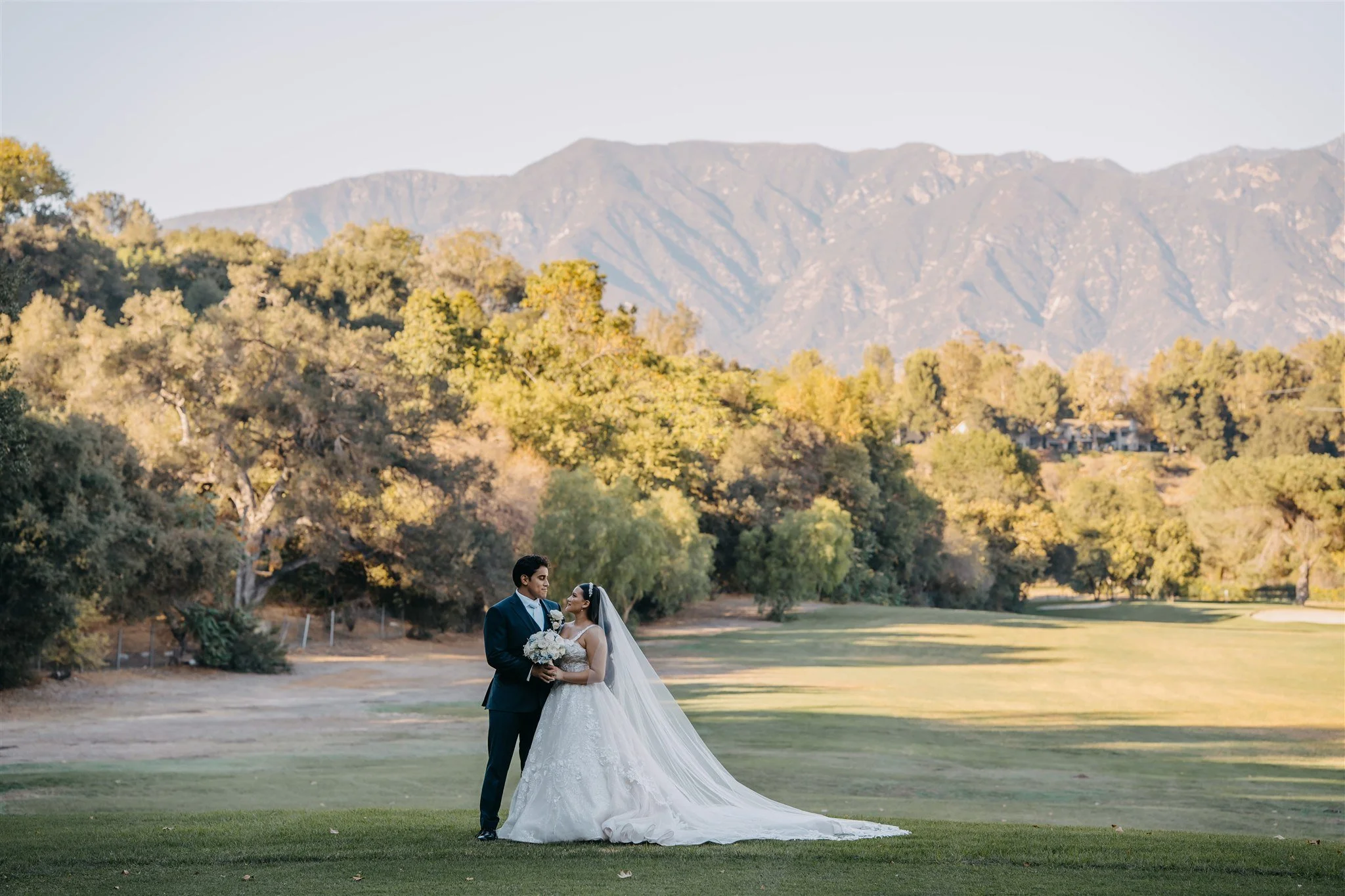bride and groom location shoot in at incarnation catholic church