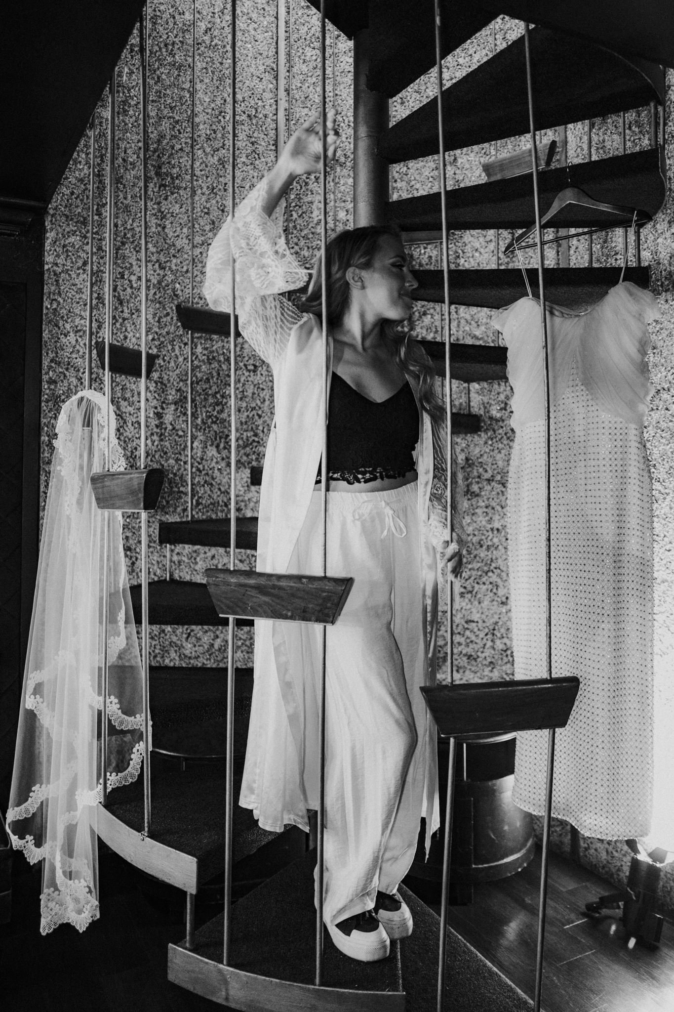 bride getting ready for her wedding day at Avalon Hollywood