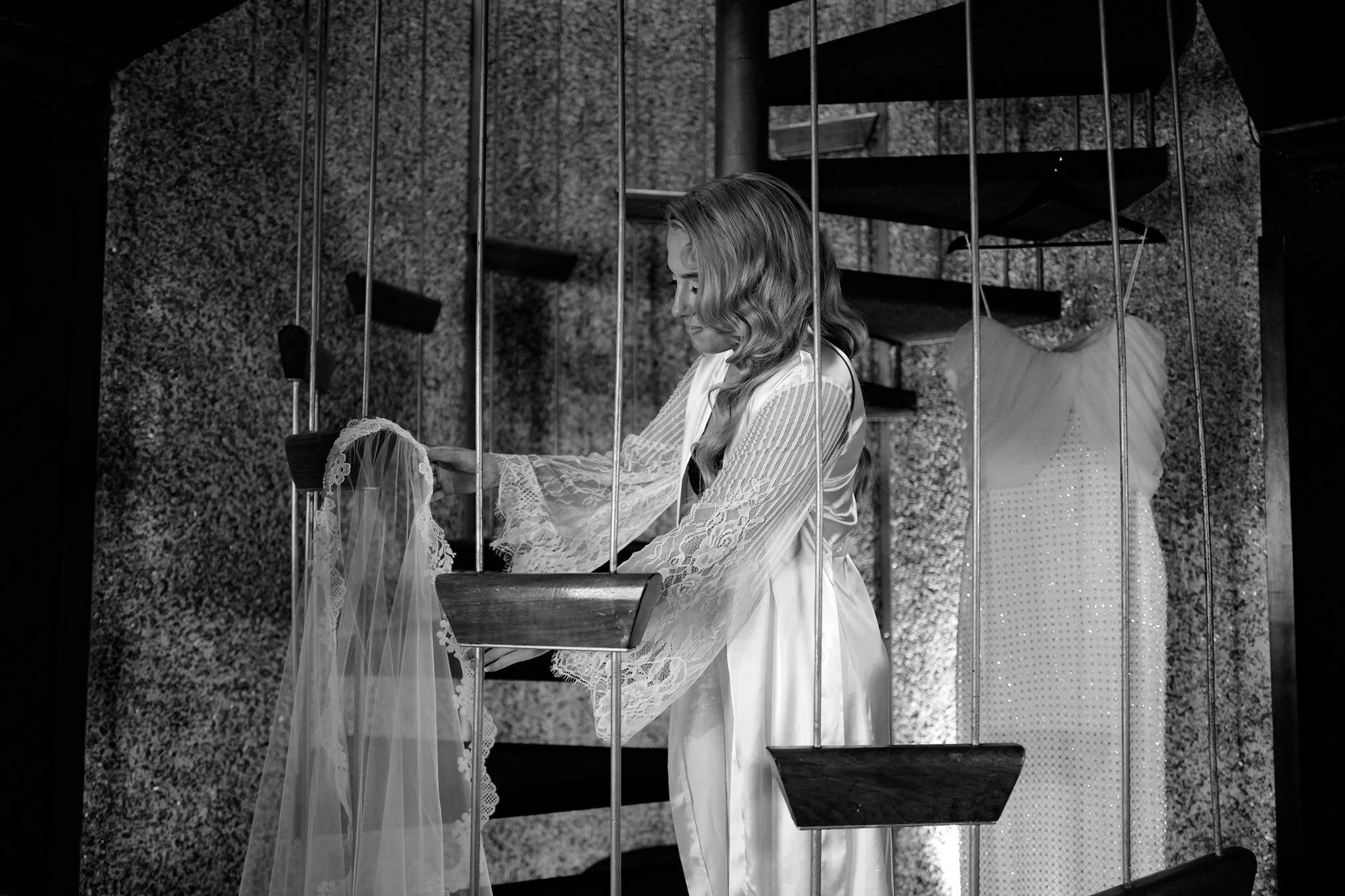 bride getting ready for her wedding day at Avalon Hollywood