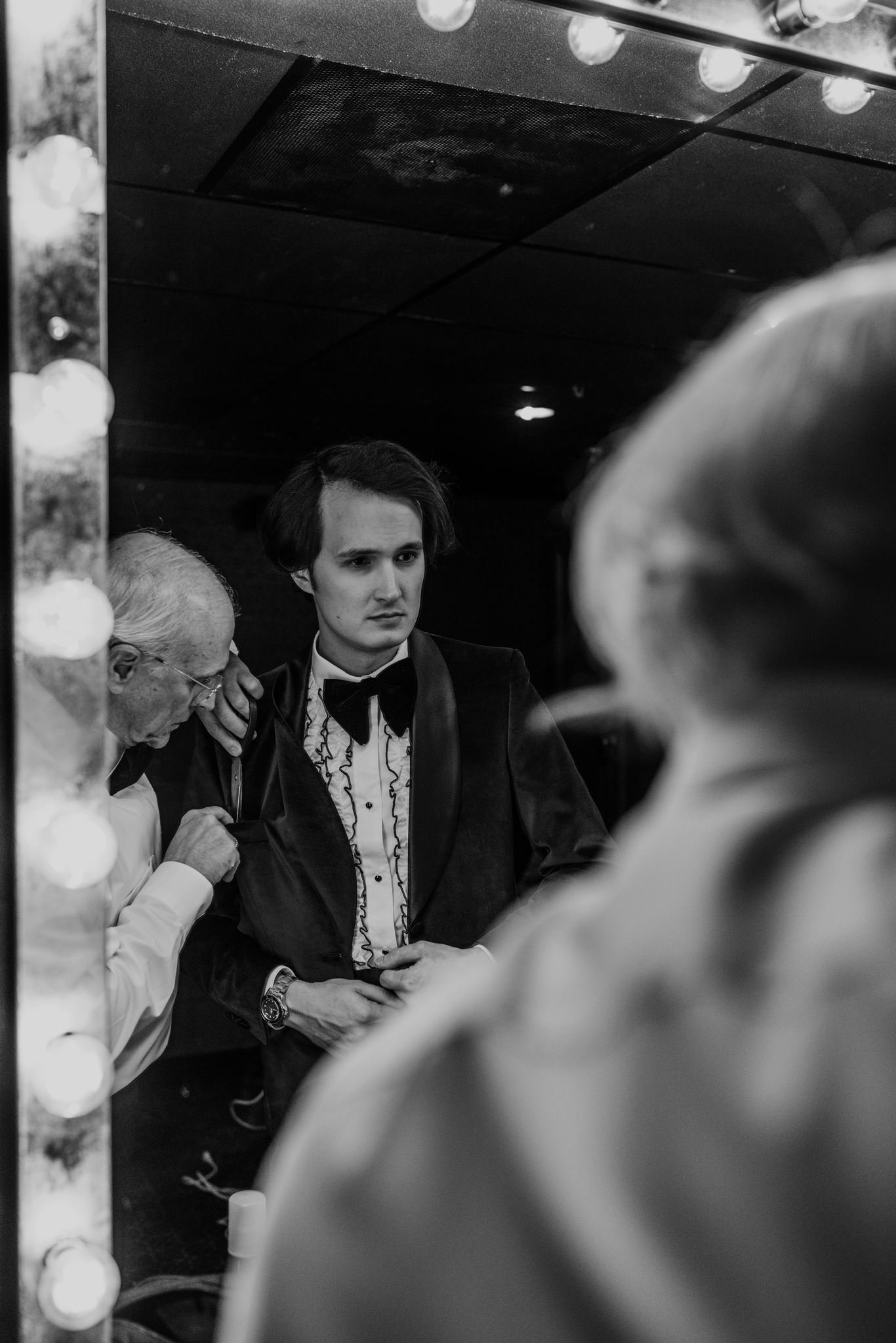 groom getting ready for his wedding day at Avalon Hollywood