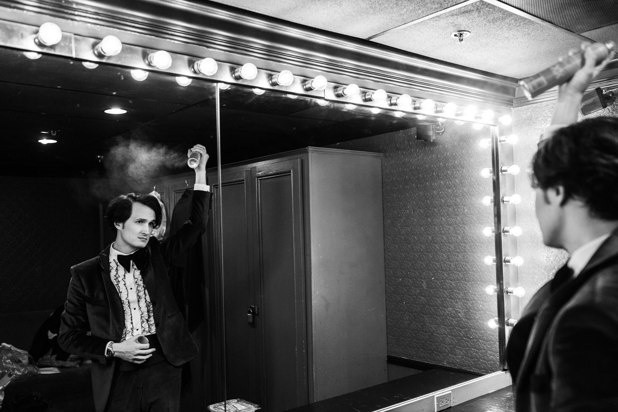 groom getting ready for his wedding day at Avalon Hollywood