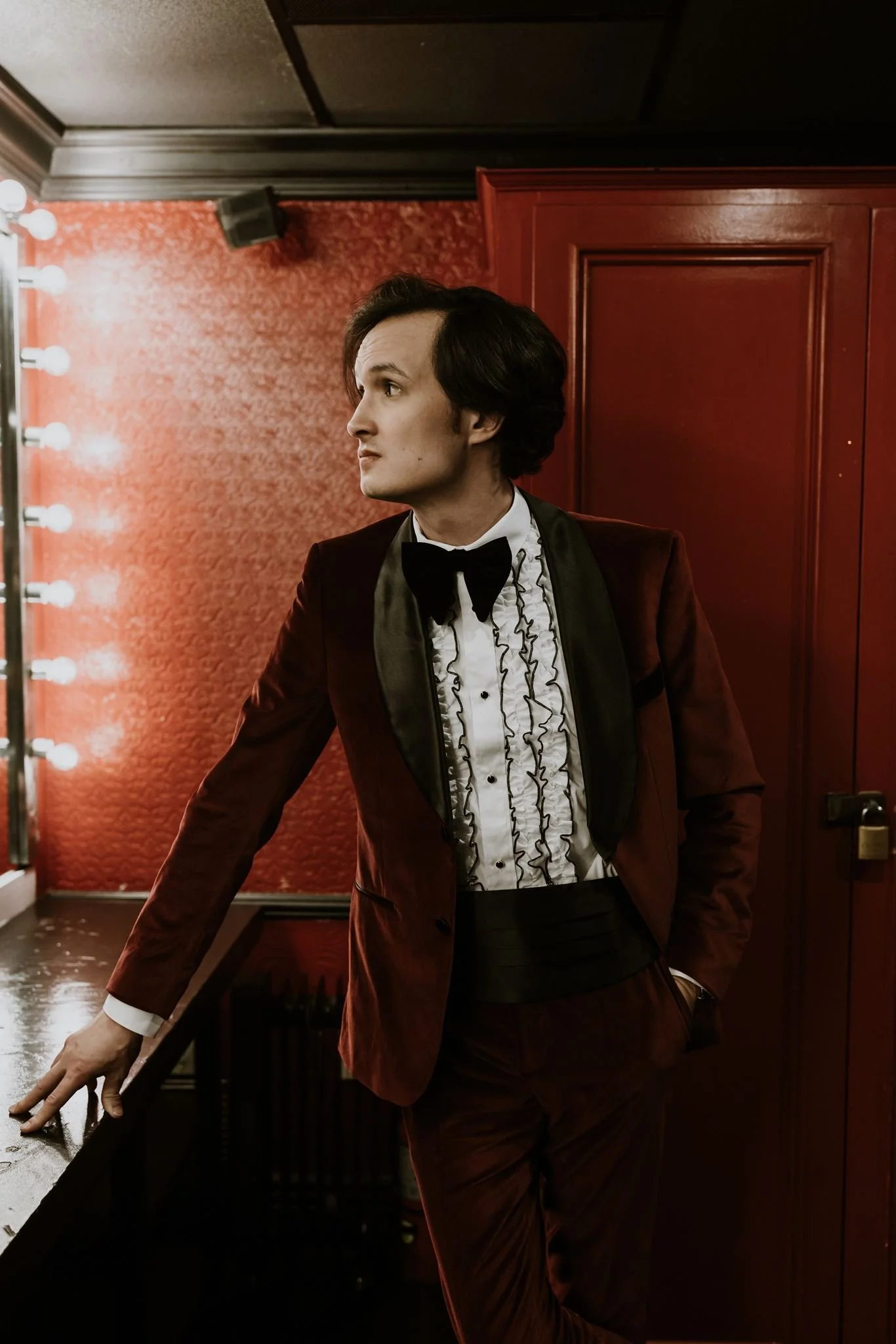 groom getting ready for his wedding day at Avalon Hollywood