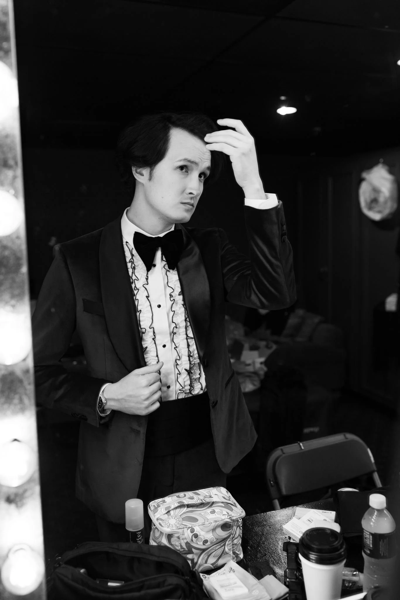 groom getting ready for his wedding day at Avalon Hollywood