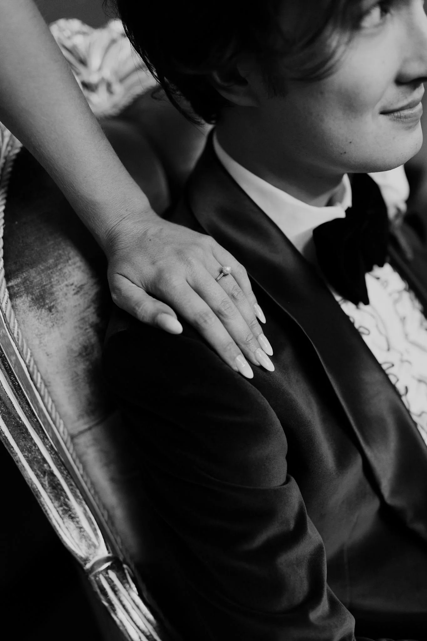bride &amp; groom first look on their wedding day at Avalon Hollywood