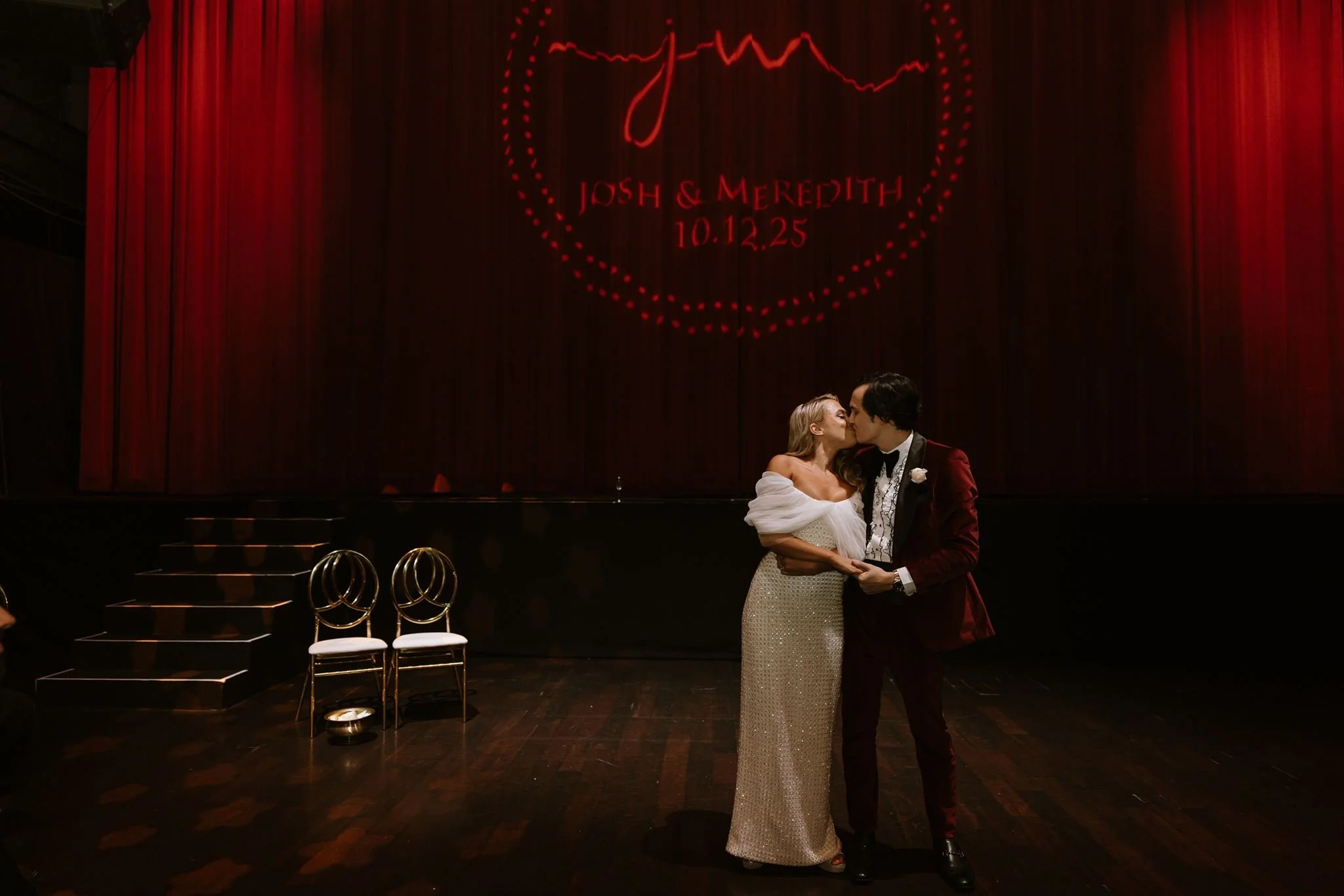 bride and groom first dance on their wedding day at avalon hollywood