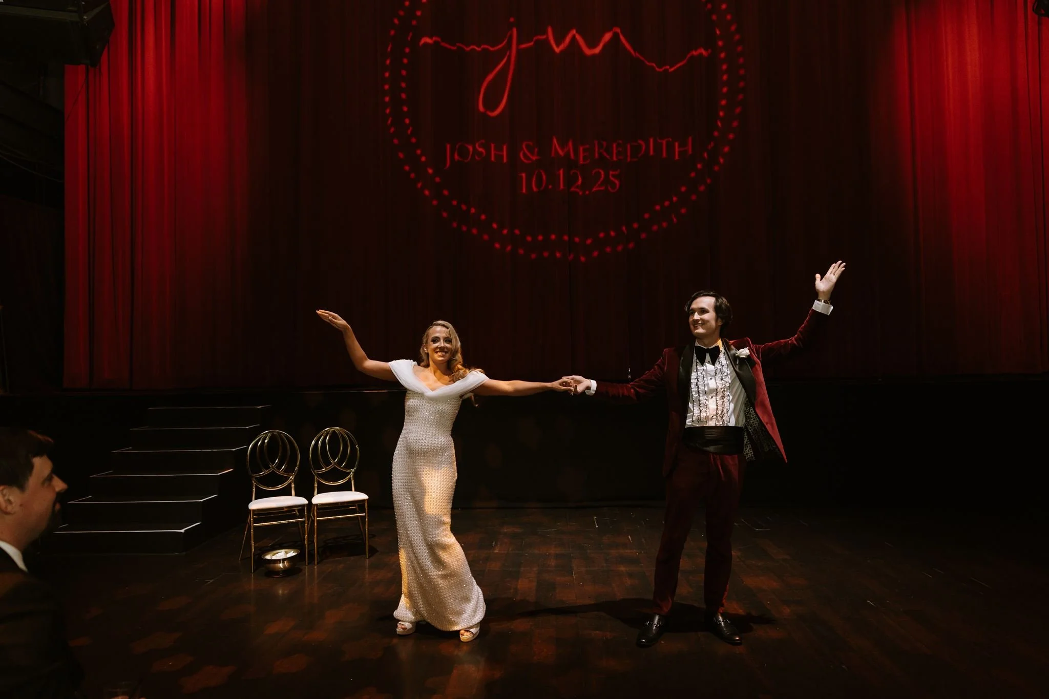 bride and groom first dance on their wedding day at avalon hollywood