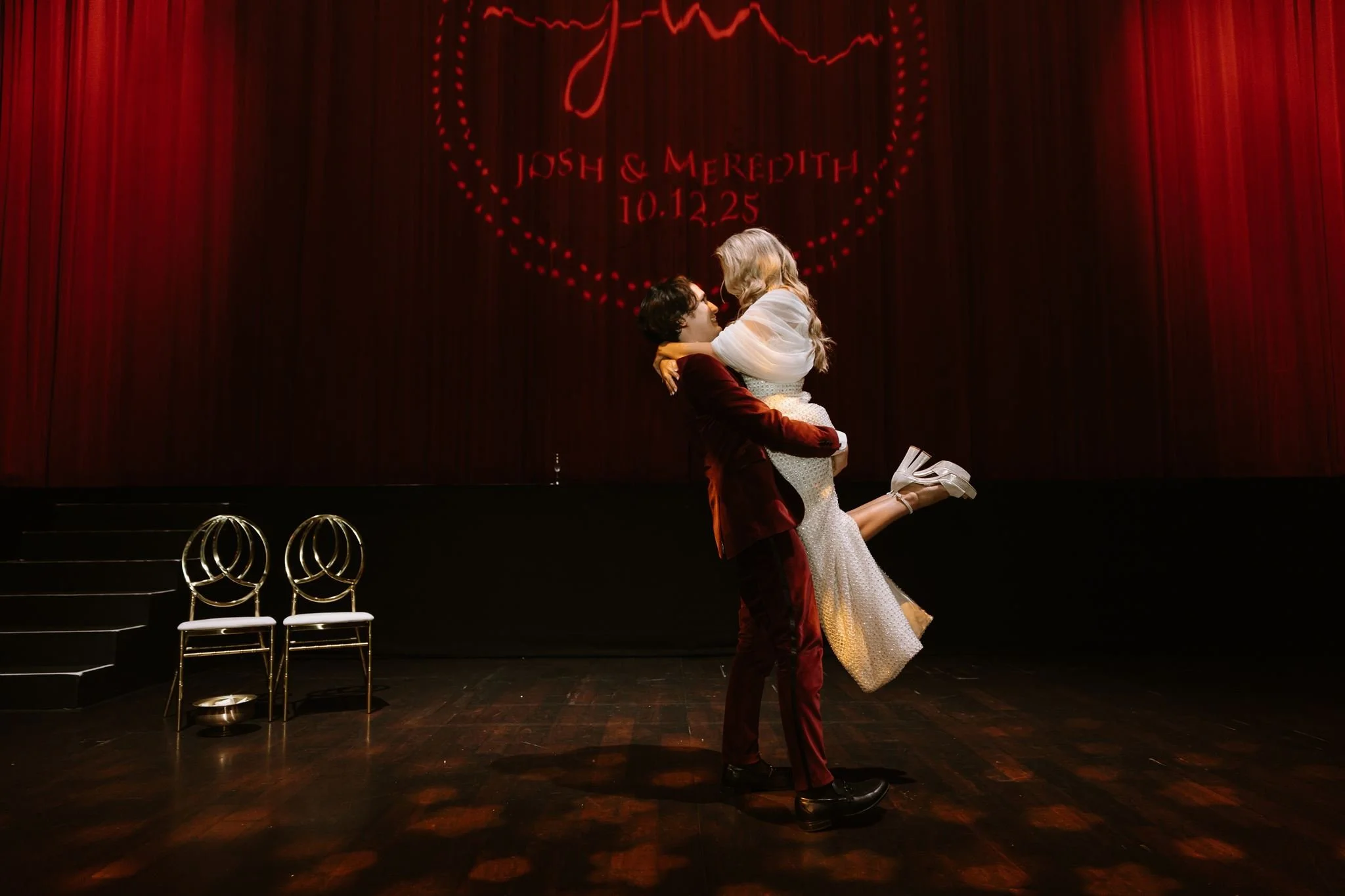 bride and groom first dance on their wedding day at avalon hollywood