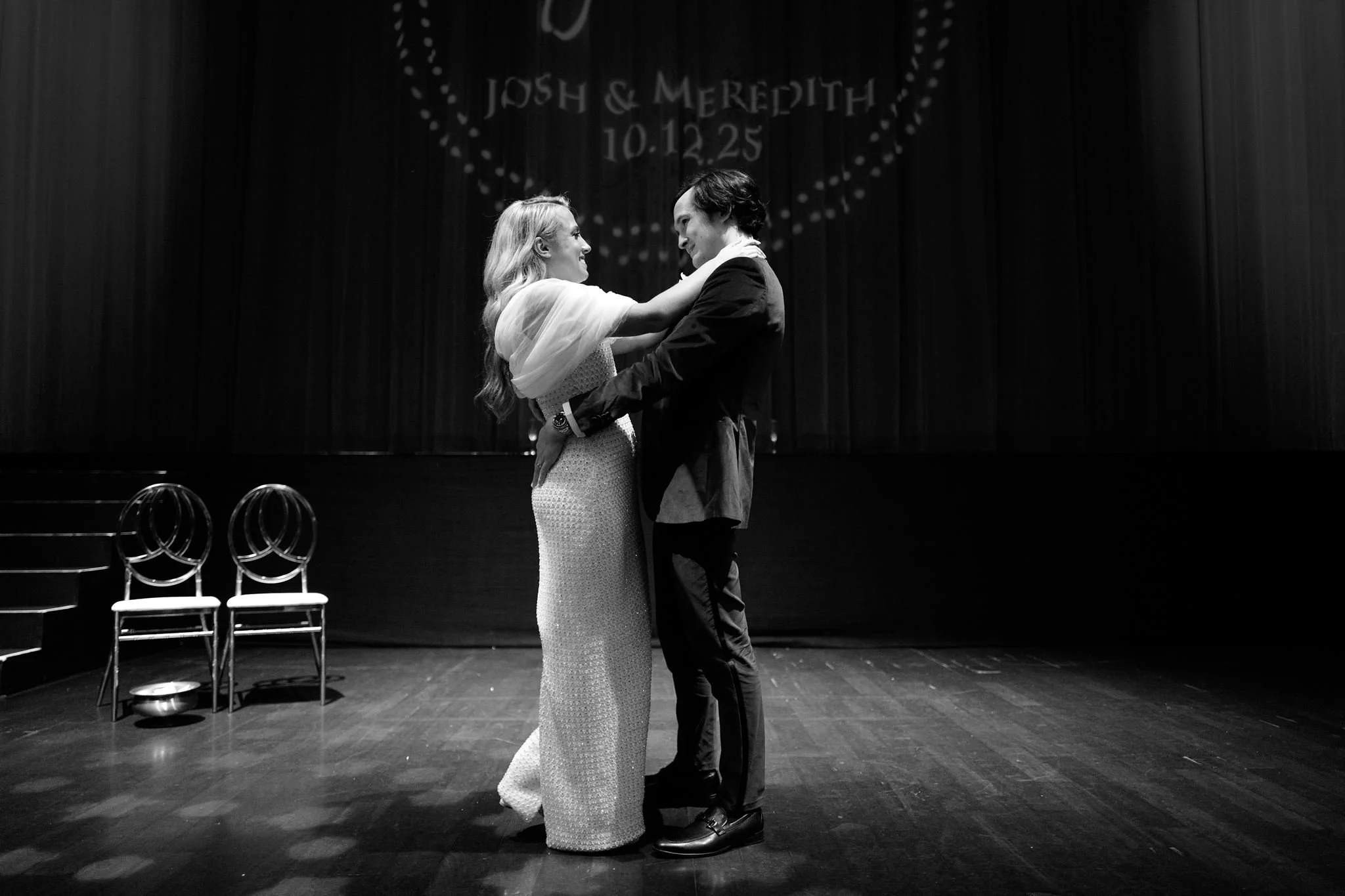 bride and groom first dance on their wedding day at avalon hollywood