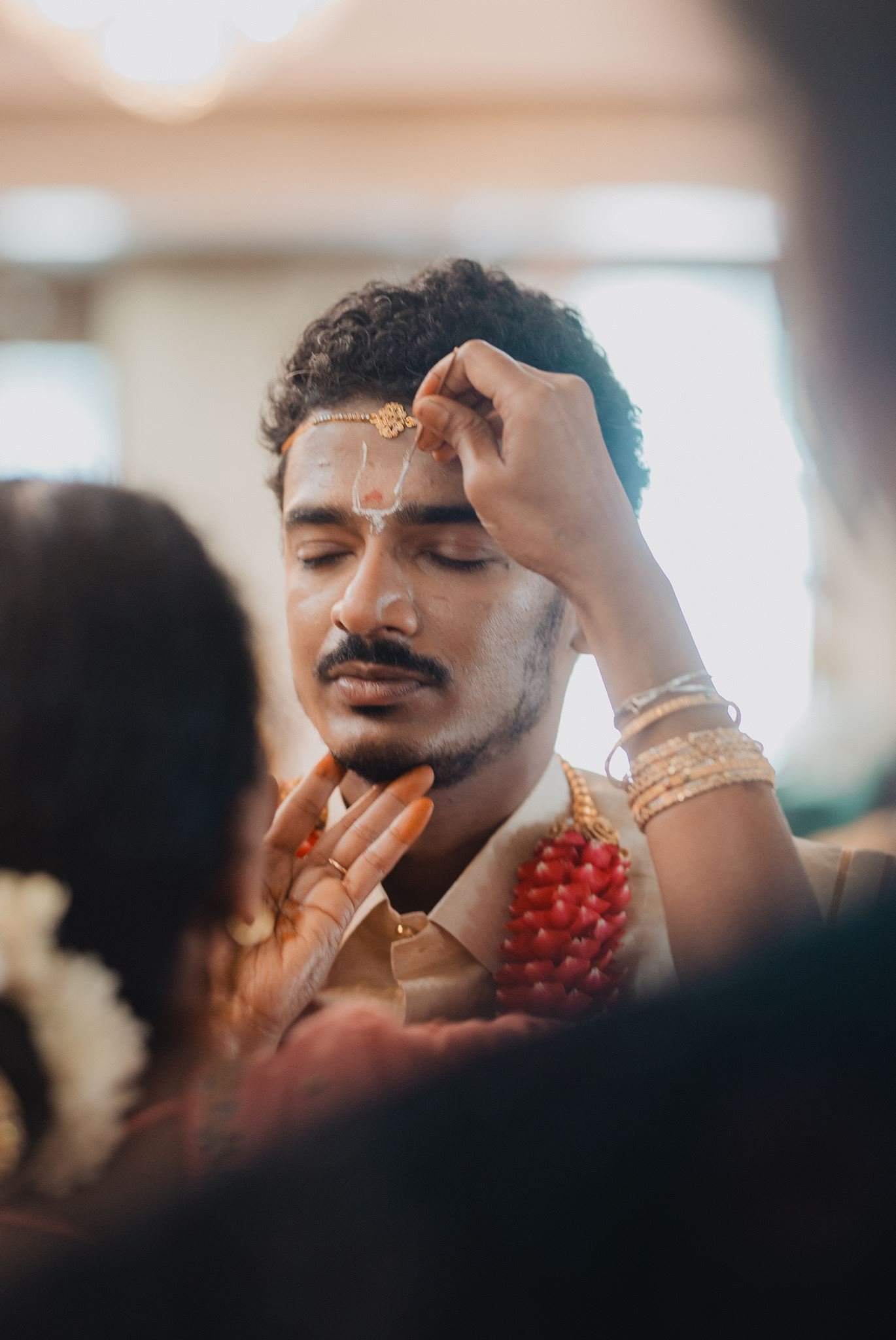 indian wedding couple portrait pre ceremony at malibu hindu temple