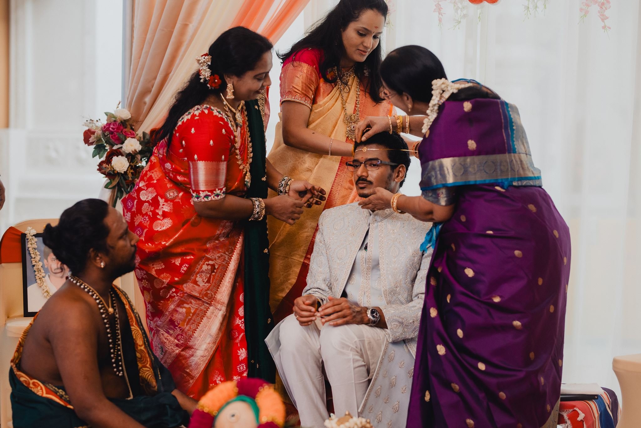south asian wedding ceremony at malibu hindu temple