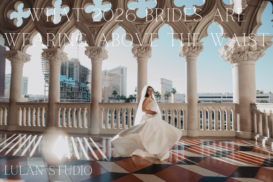 Off-the-Shoulder, Illusion Sleeves and Bridal Gloves: What 2026 Brides Are Wearing Above the Waist