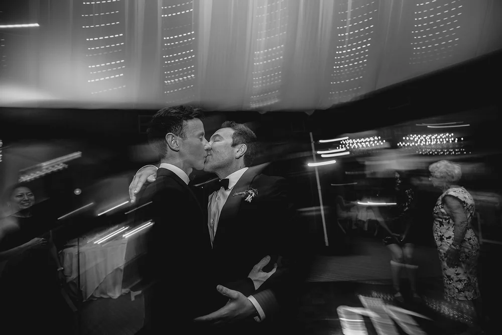 The dance floor, late in the night