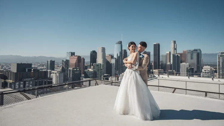 Downtown Los Angeles rooftops婚礼场地 · 洛杉矶市中心 · Lulan Studio 婚纱摄影