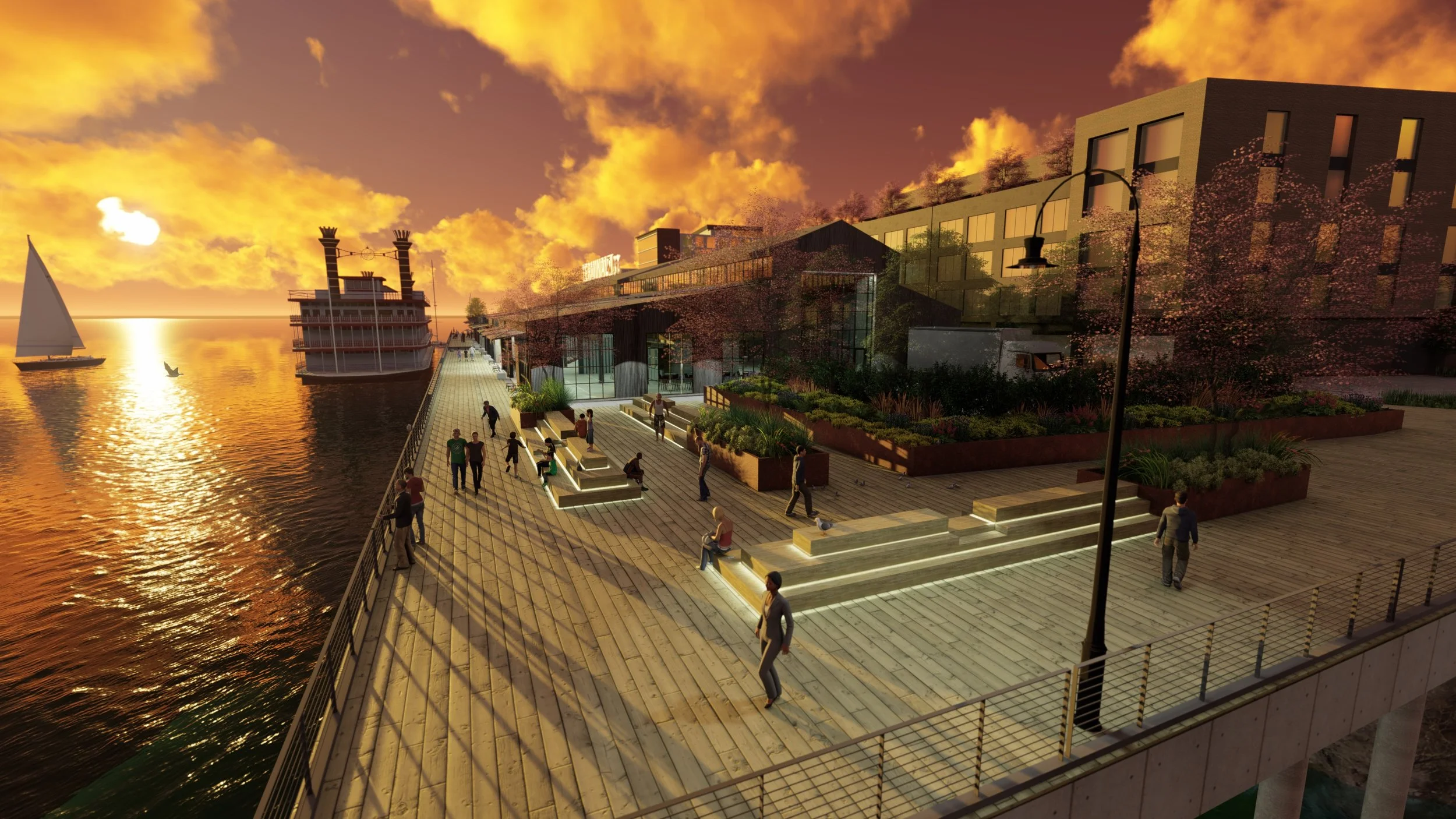 A possible future for Terminal 1, at sunset
