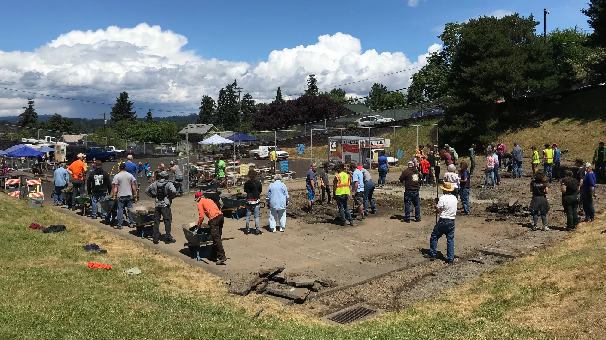 The Depave work party at Latourette Park in Oregon City