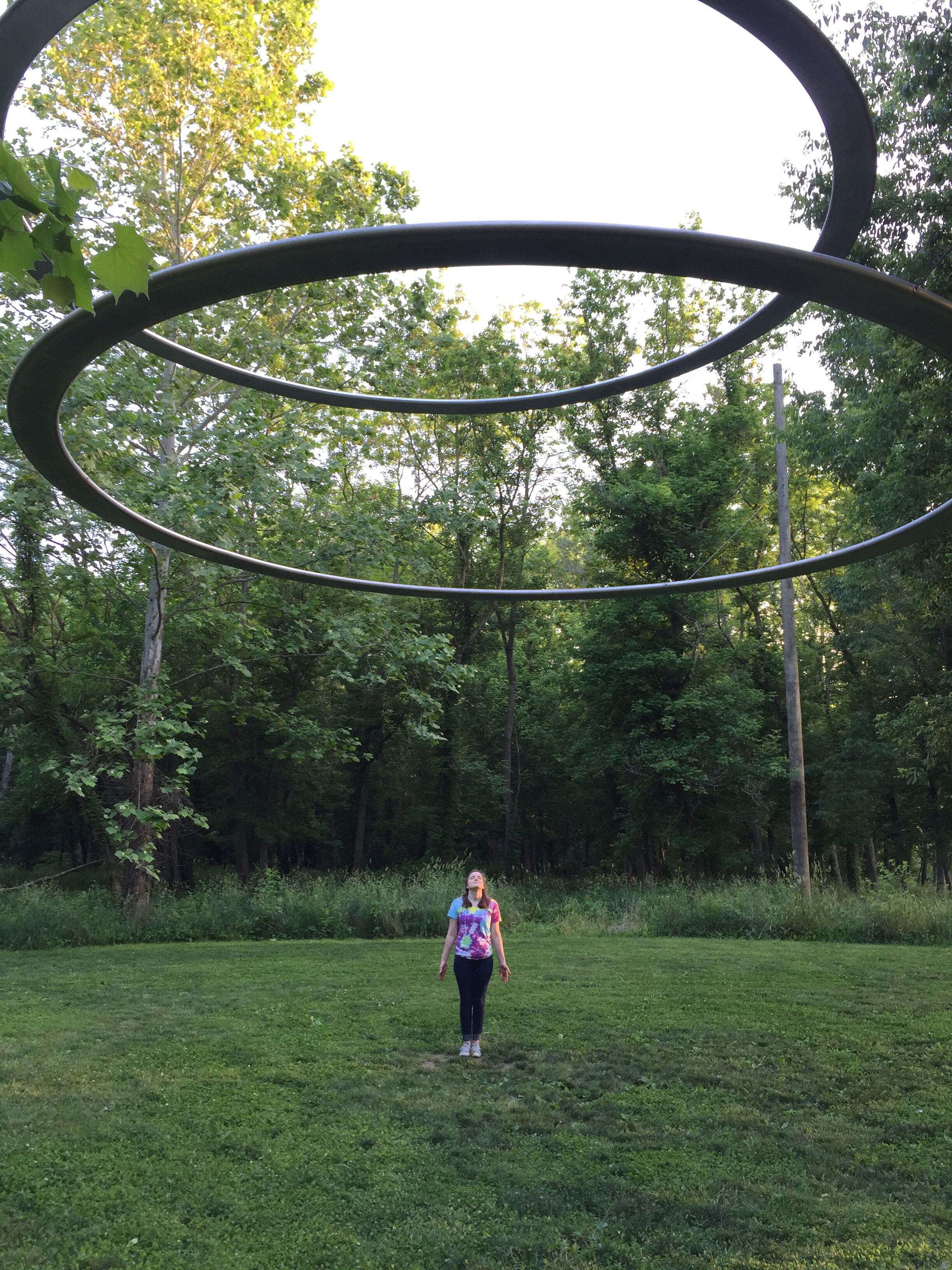 Katie enjoying some out-of-this-world landscape architecture. 