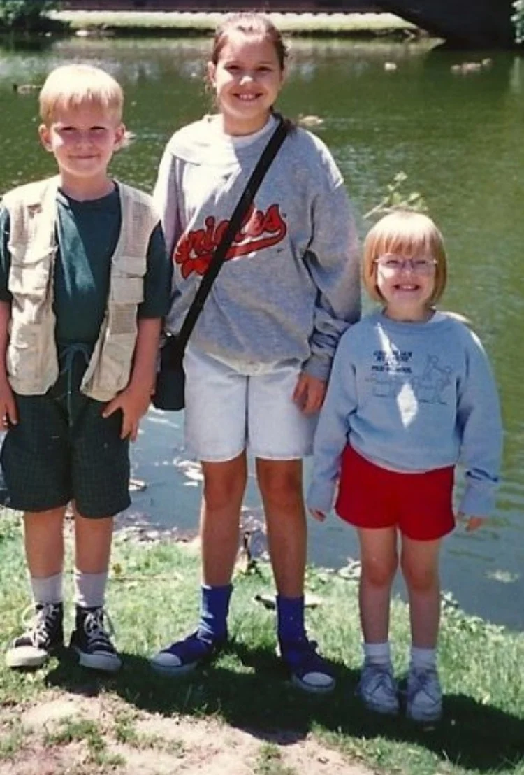 Katie (right) on an early field visit