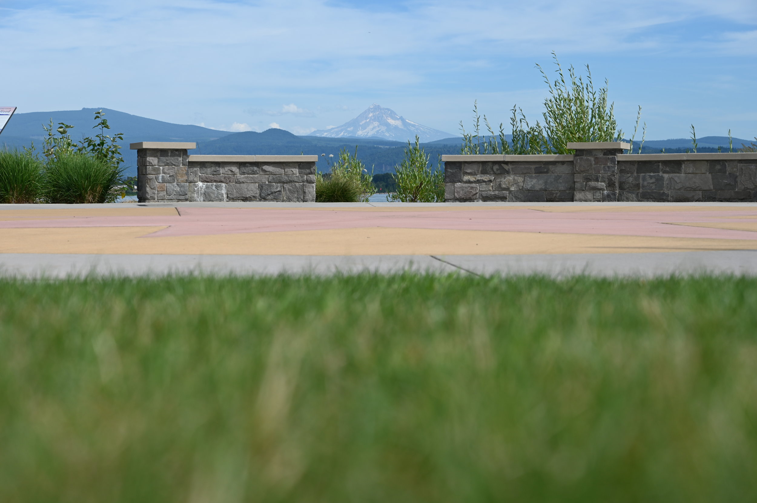 mt hood from washougal waterfront park compass feature