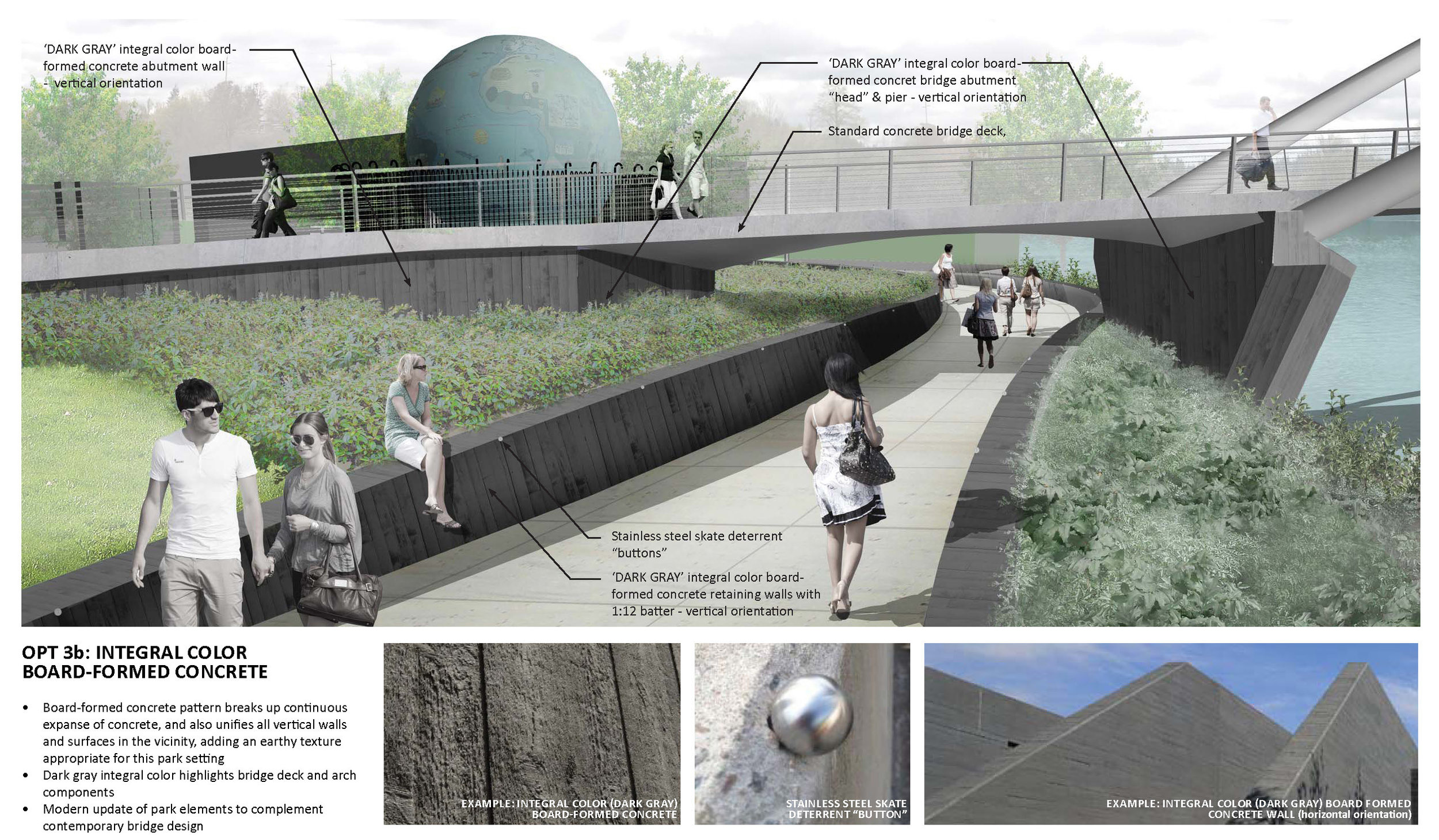 illustration for site furnishing plan for minto island bridge