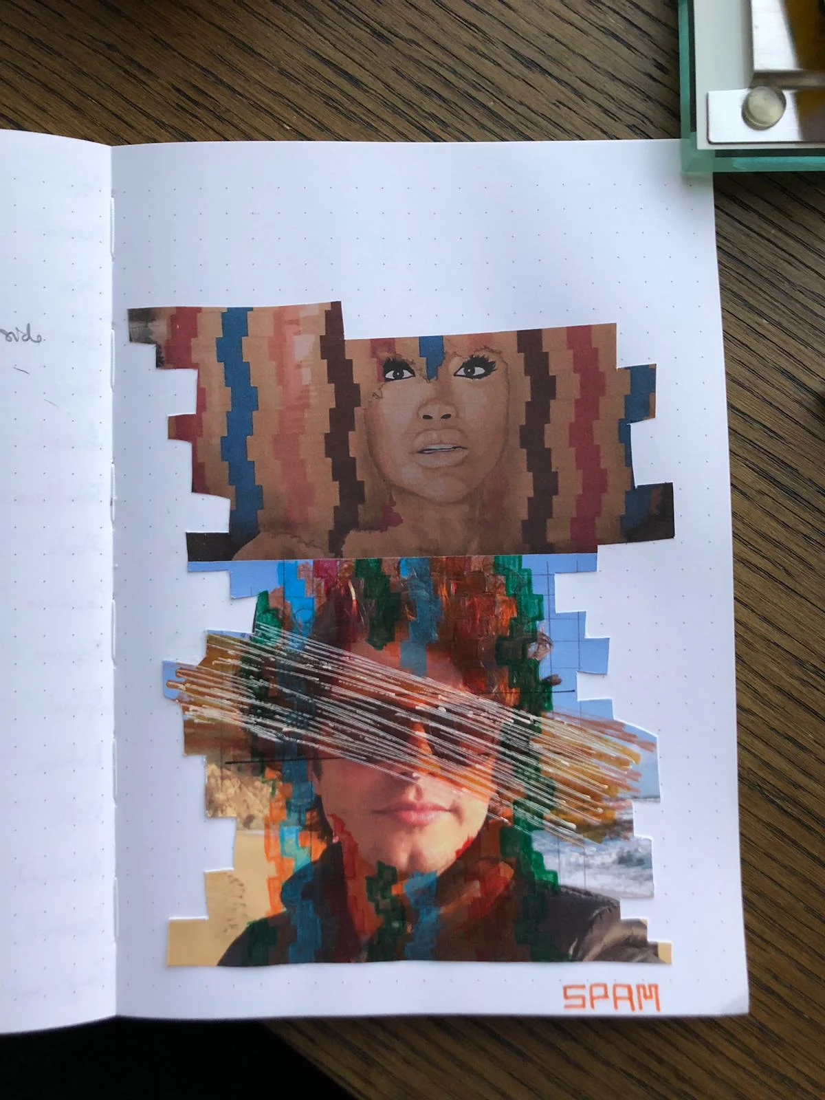 “Christian” Scratched photograph, collage, San Francisco, 2019.