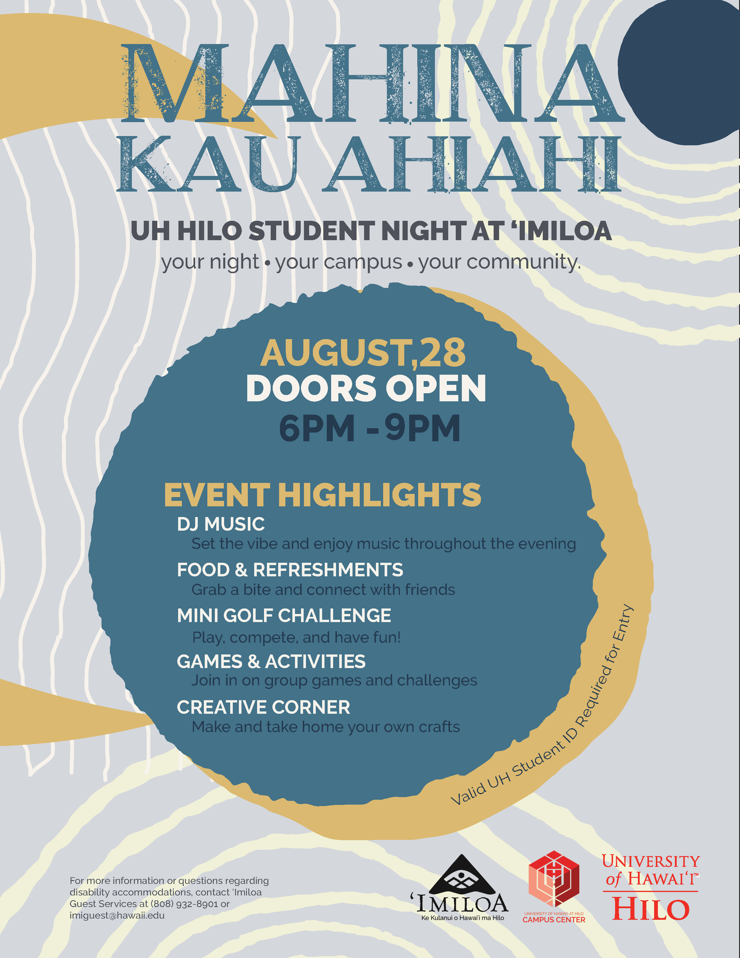 Mahina Kau Ahiahi: UH Hilo Student Night