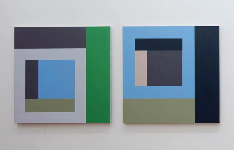    Roland / Korg,   2012 | Acrylic on linen, 936 x 936mm 