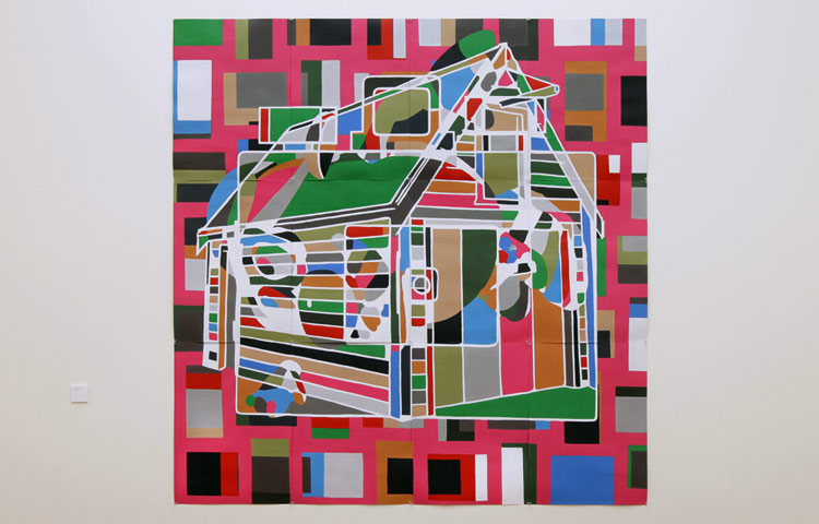    Sequential Circuits,    2013   |  Acrylic on paper, 2240 x 2280mm 