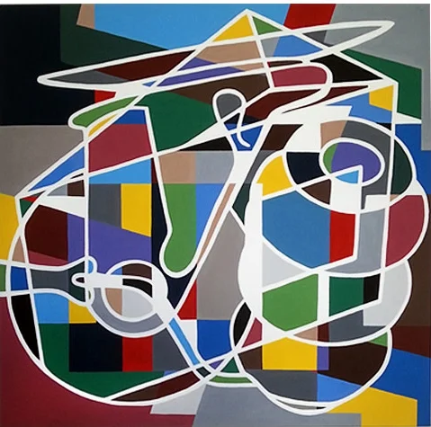    Auto  , 2015 | Acrylic on linen, 936 x 936mm,  Private Collection  